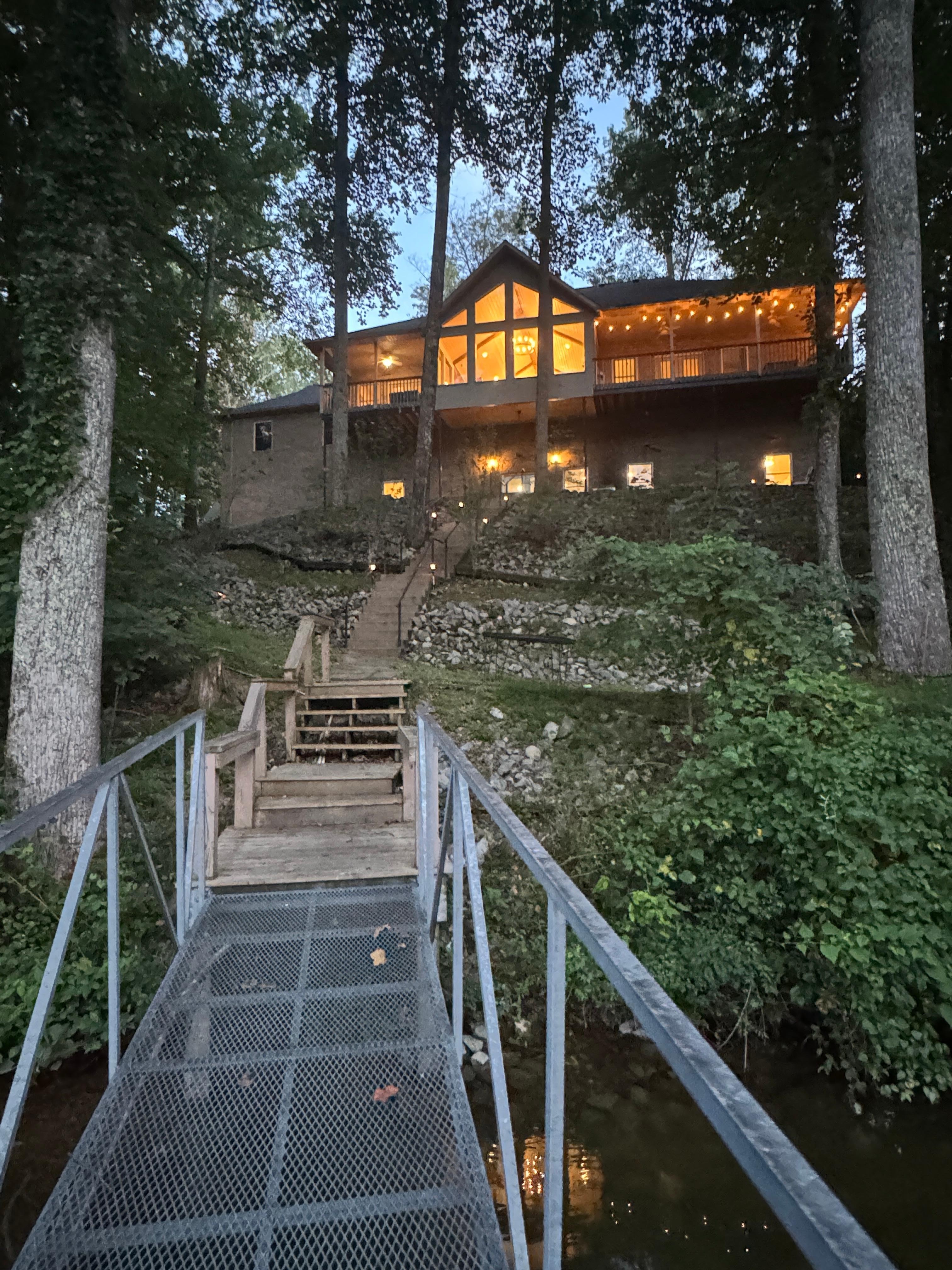 View of the house at night