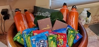 nicely appointed snacks and specialty amenities. very nice surprise