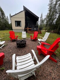 Fire pit and house