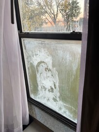 Disgusting broken window