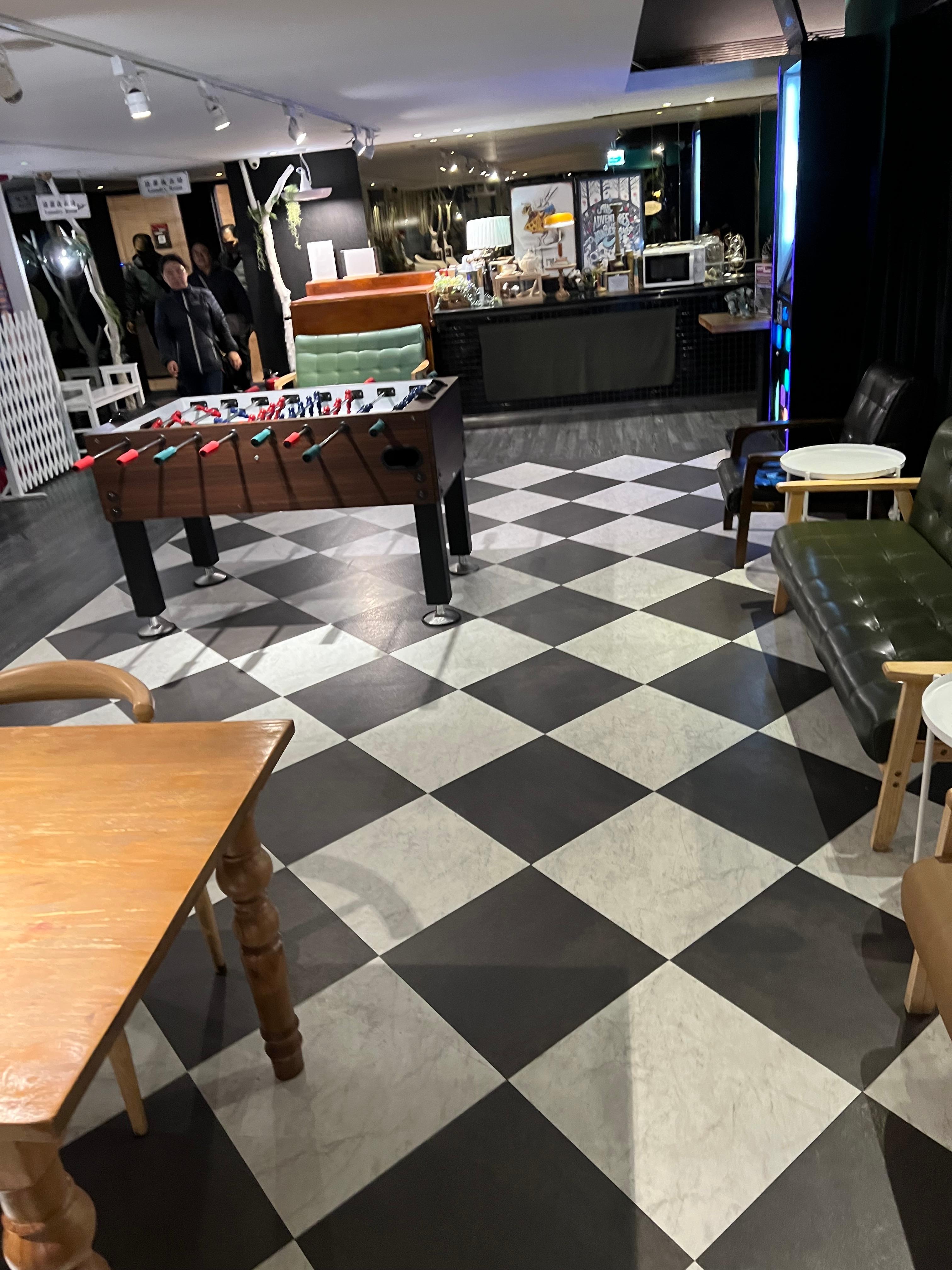 Games for waiting customers.