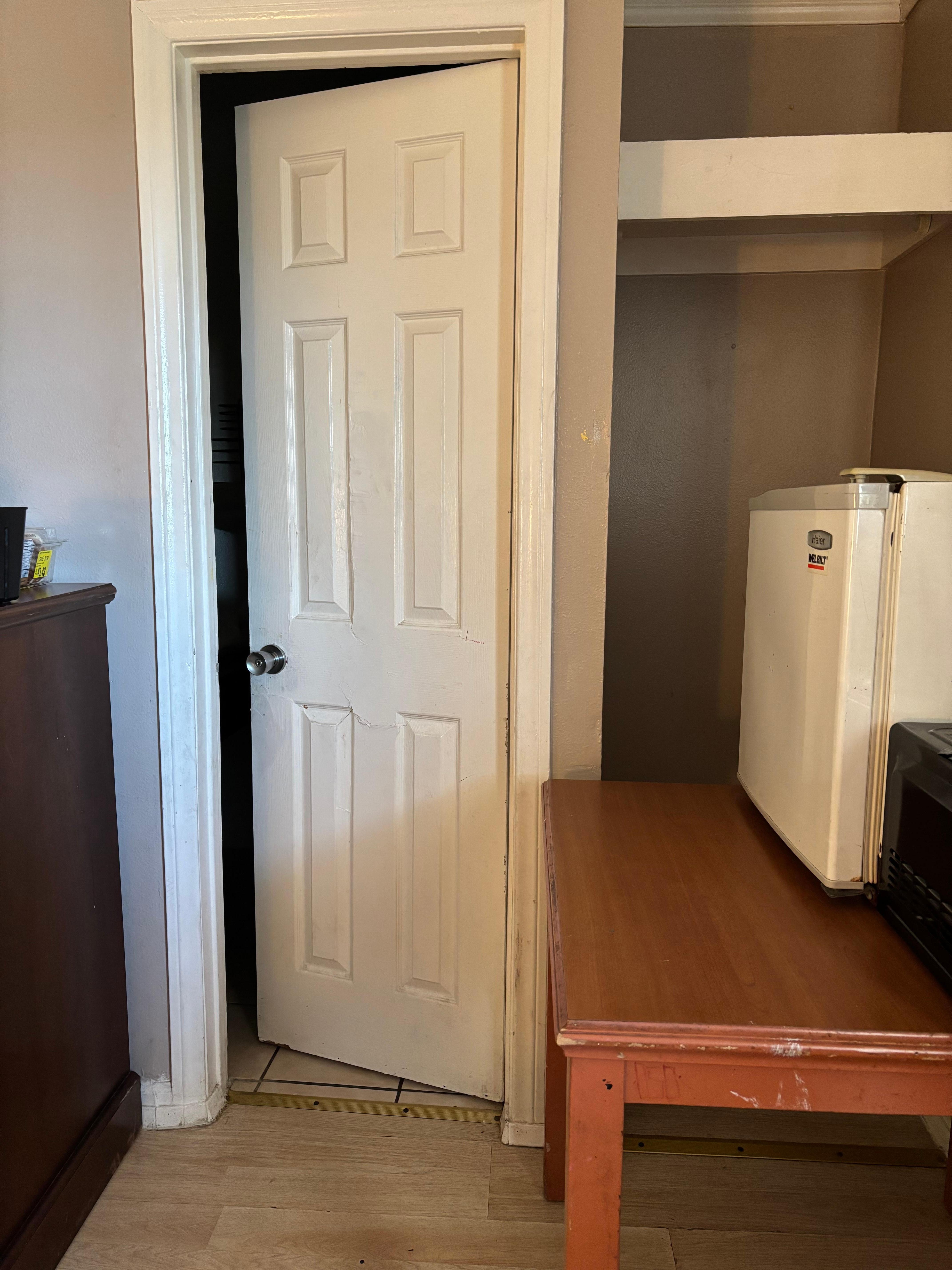 The bathroom door would not stay closed 