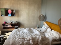 Our room. Like they ran out of paint.