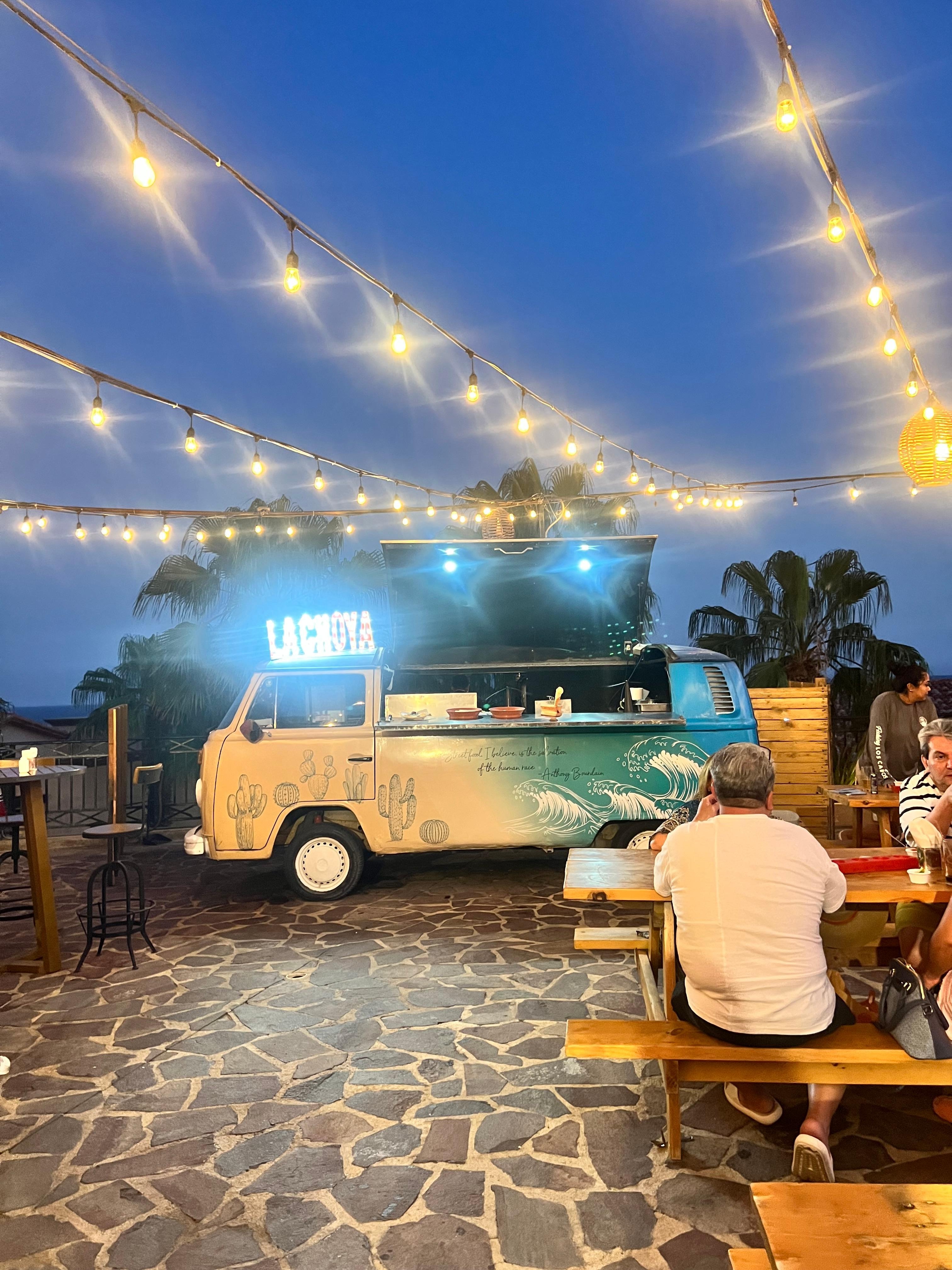 Taco truck at one of the many pools