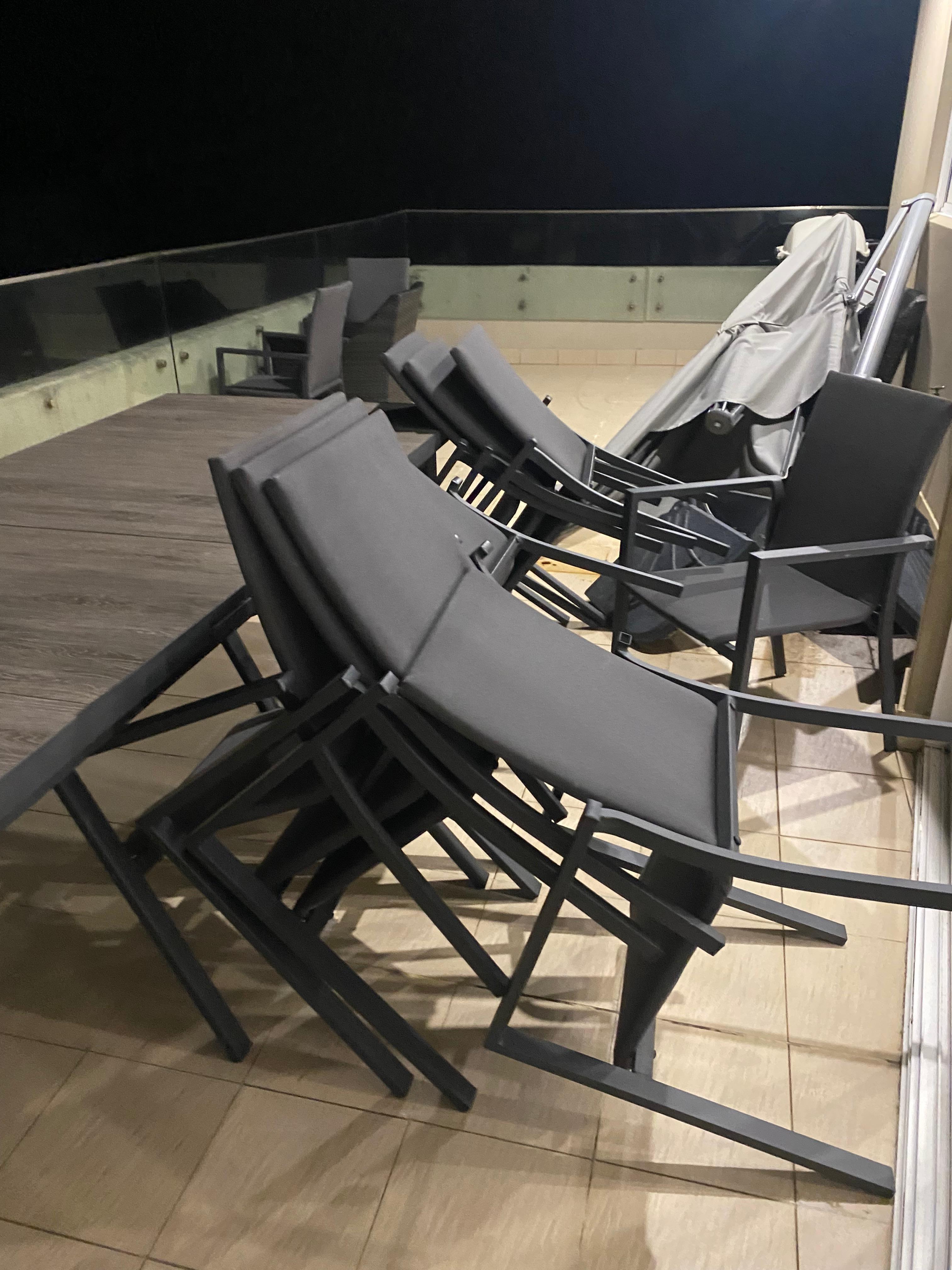 Balcony looks like a junk yard.