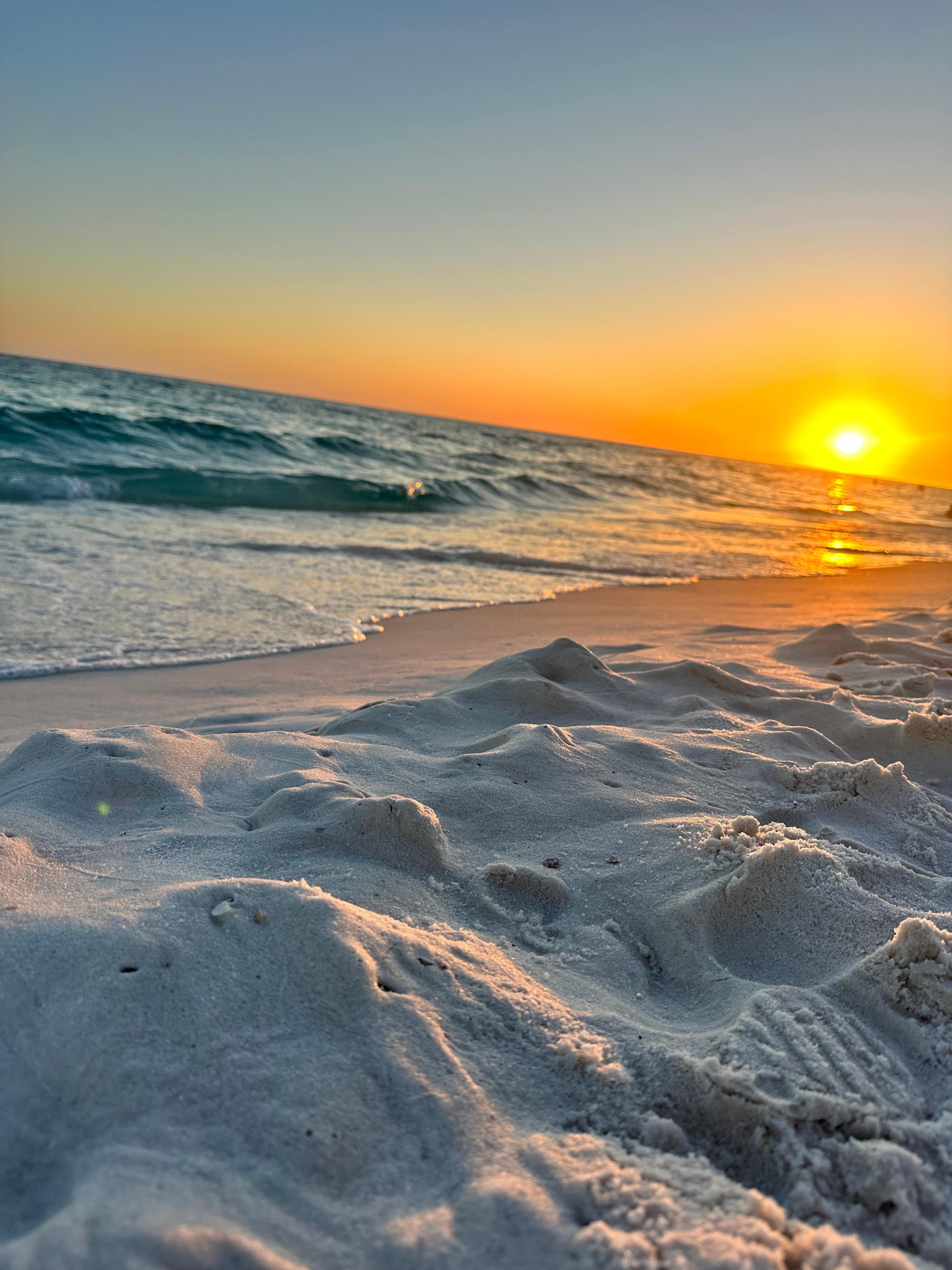 Sunset from the beach out front of condo 