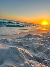 Sunset from the beach out front of condo