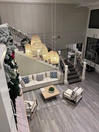 Lobby entrance from the balcony above