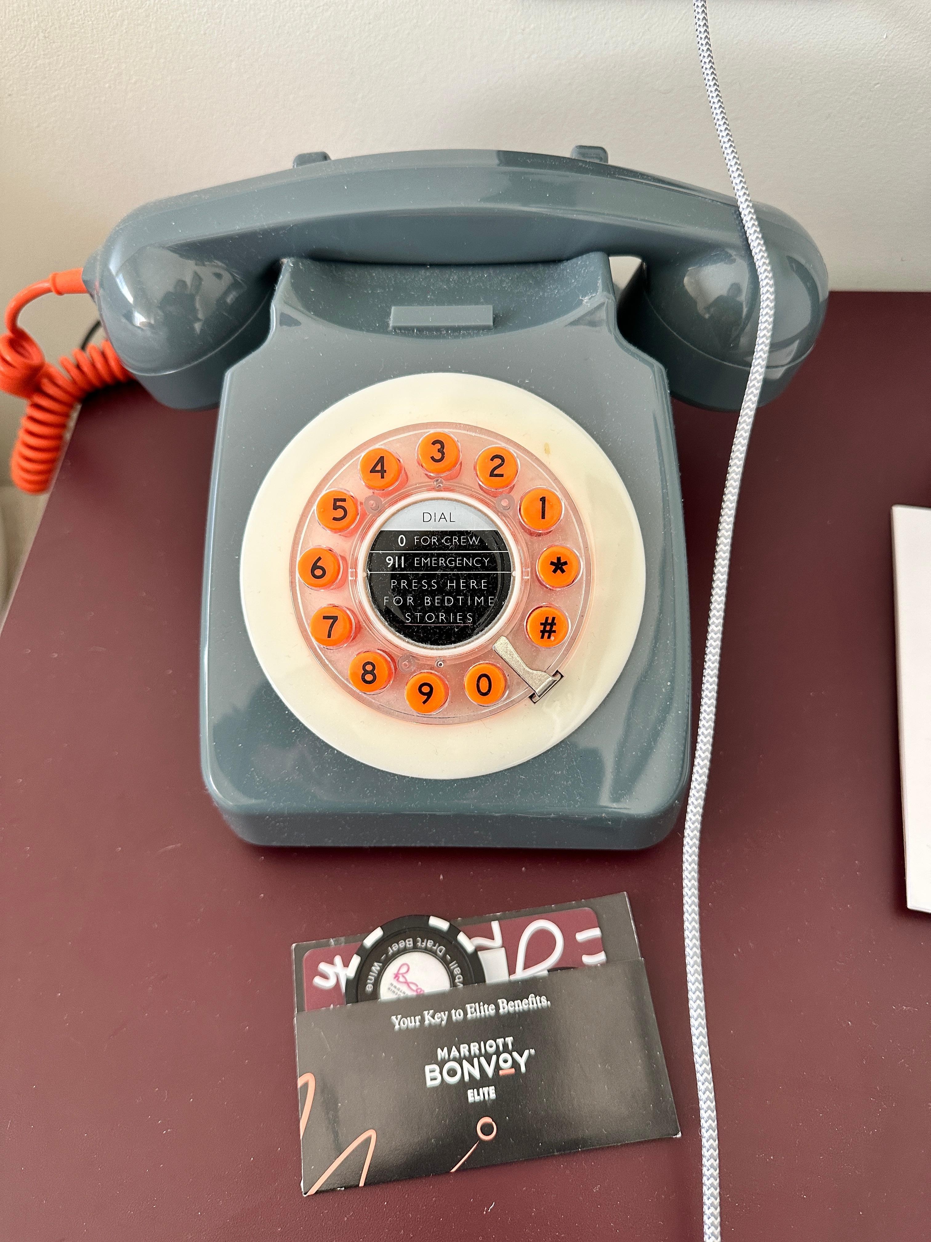 Example of retro-hip. This is the phone in the room. 