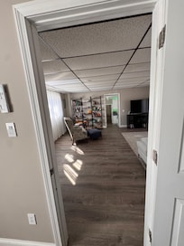 Looking from main bedroom down through the propert.