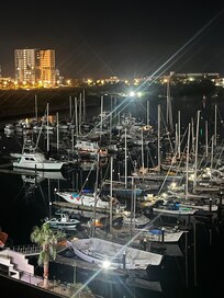 Beautiful view of the Marian at night from the balcony