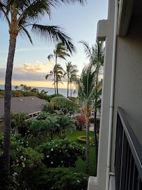 View of sunset from the lanai.