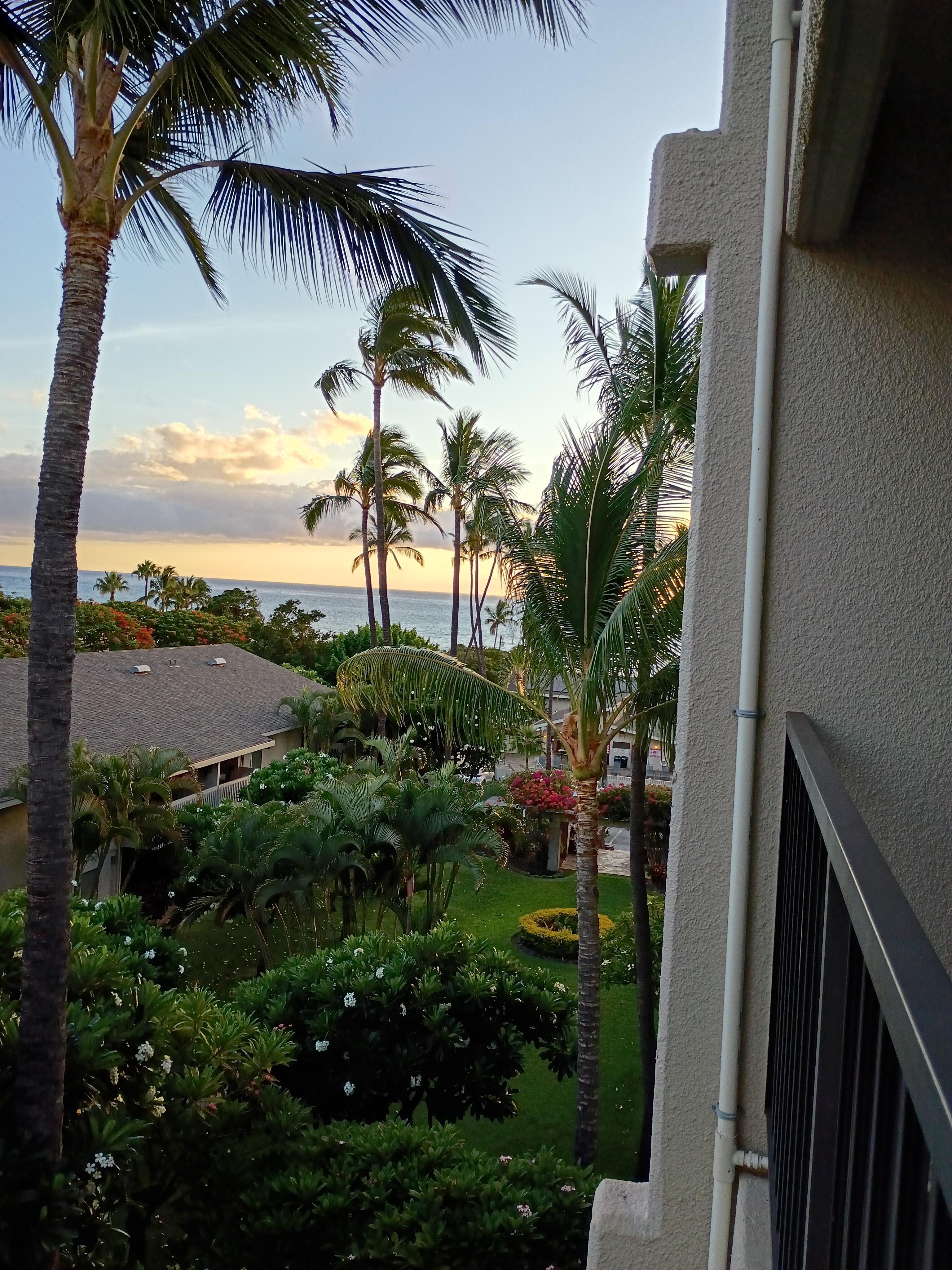 View of sunset from the lanai.