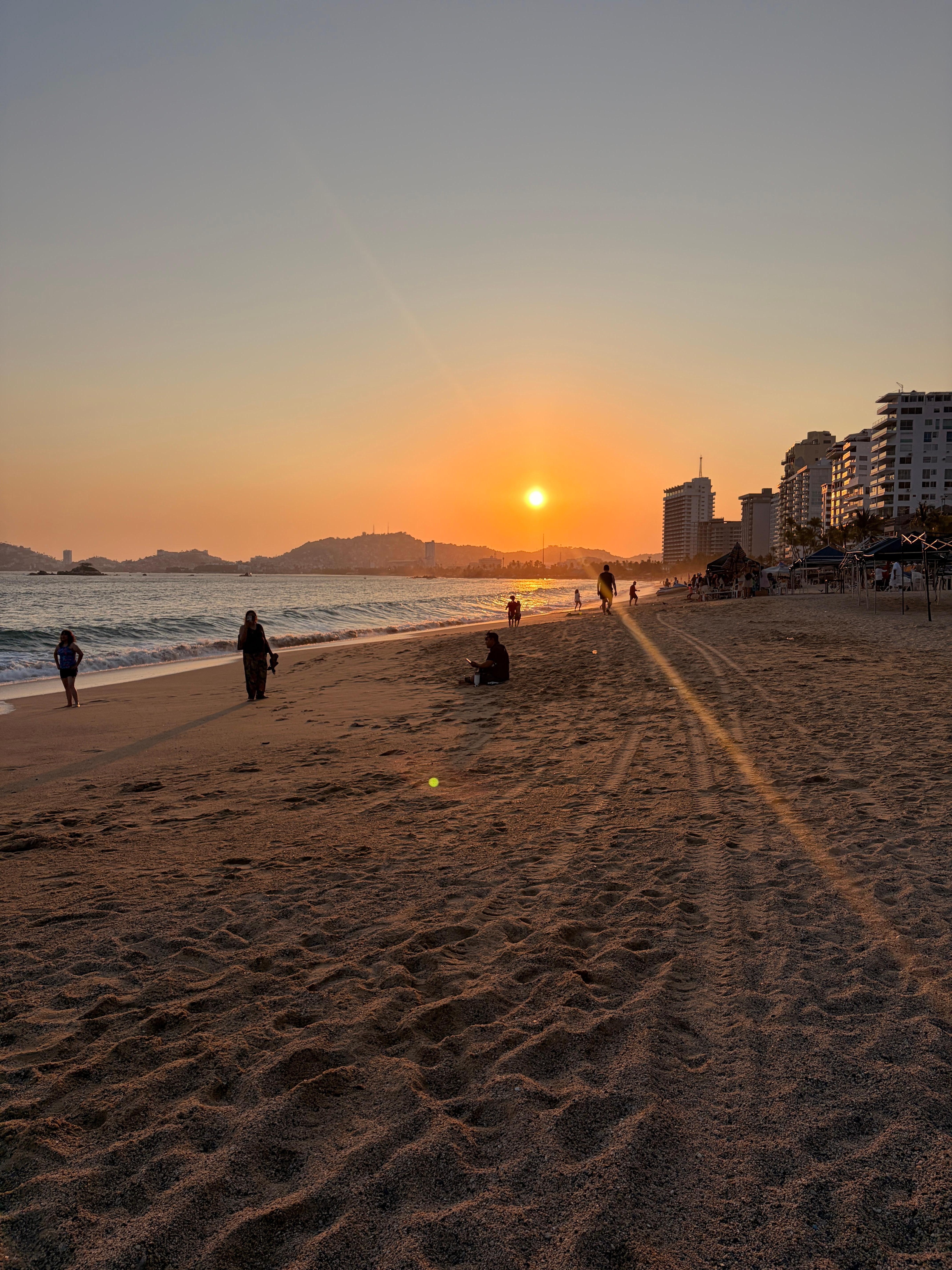 beach in front of hotel 