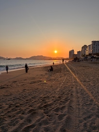 beach in front of hotel