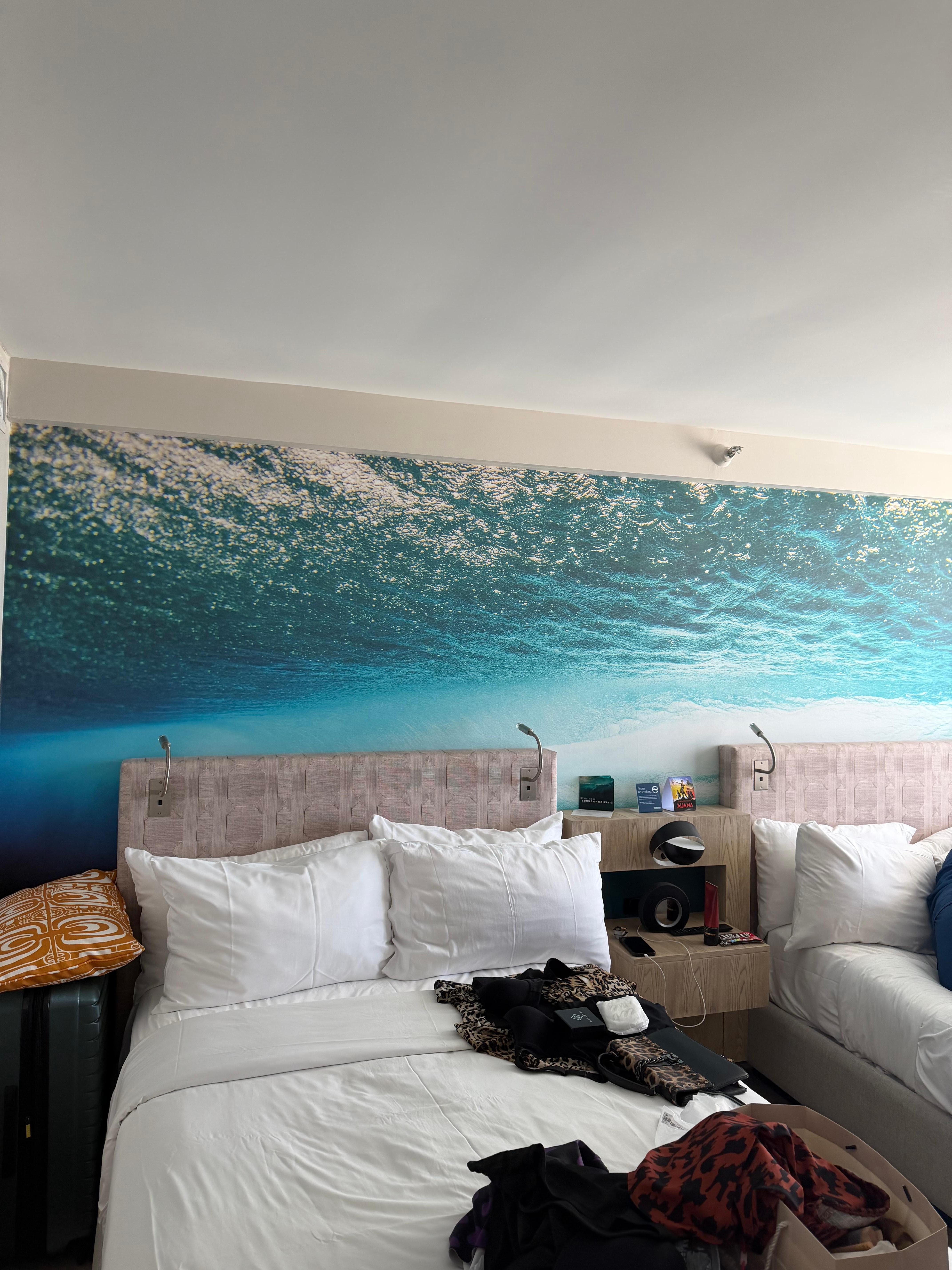 Cool design right above beds