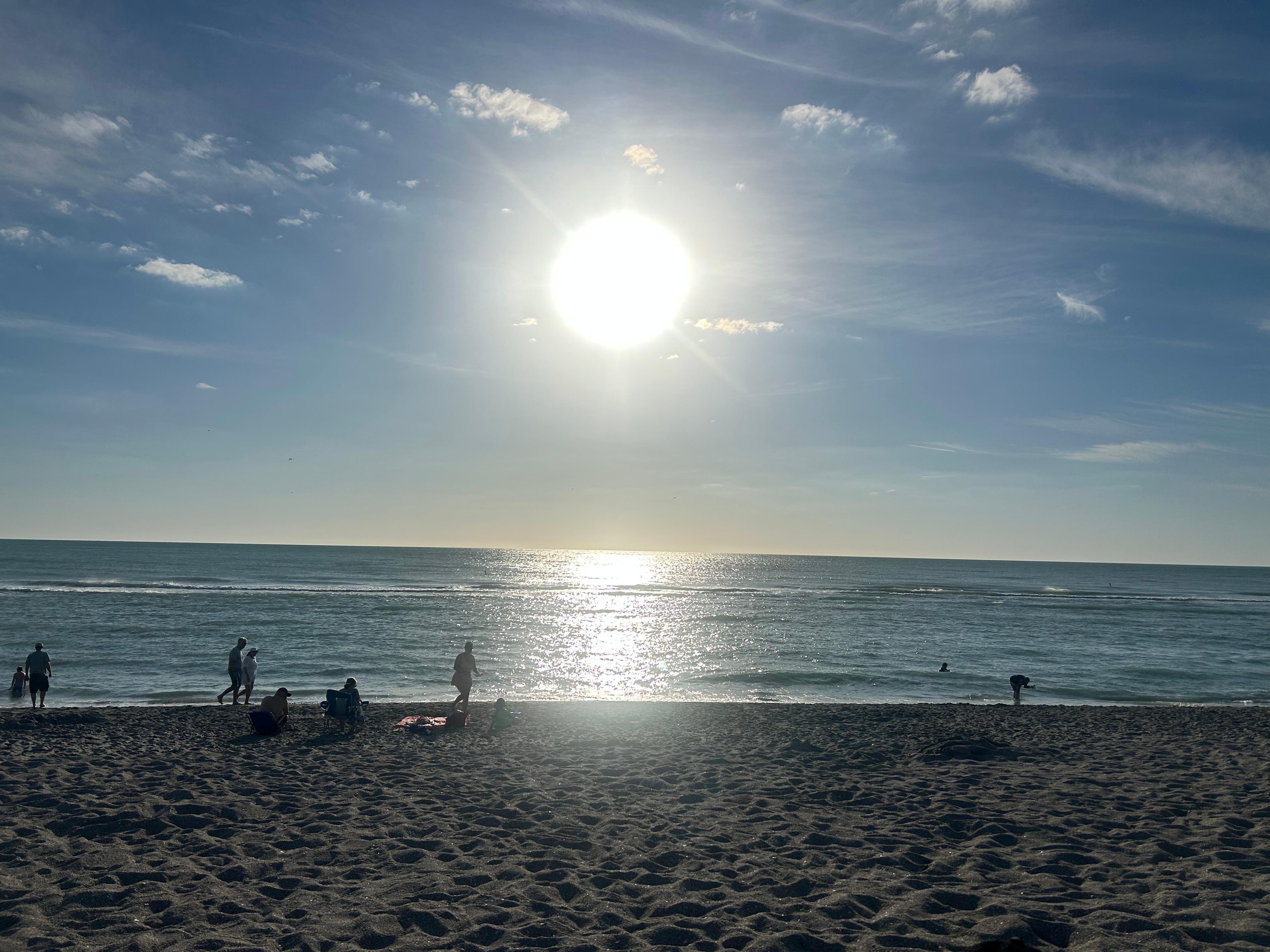 Beach across street, they will provide lounge chairs if needed 
