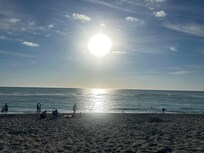 Beach across street, they will provide lounge chairs if needed