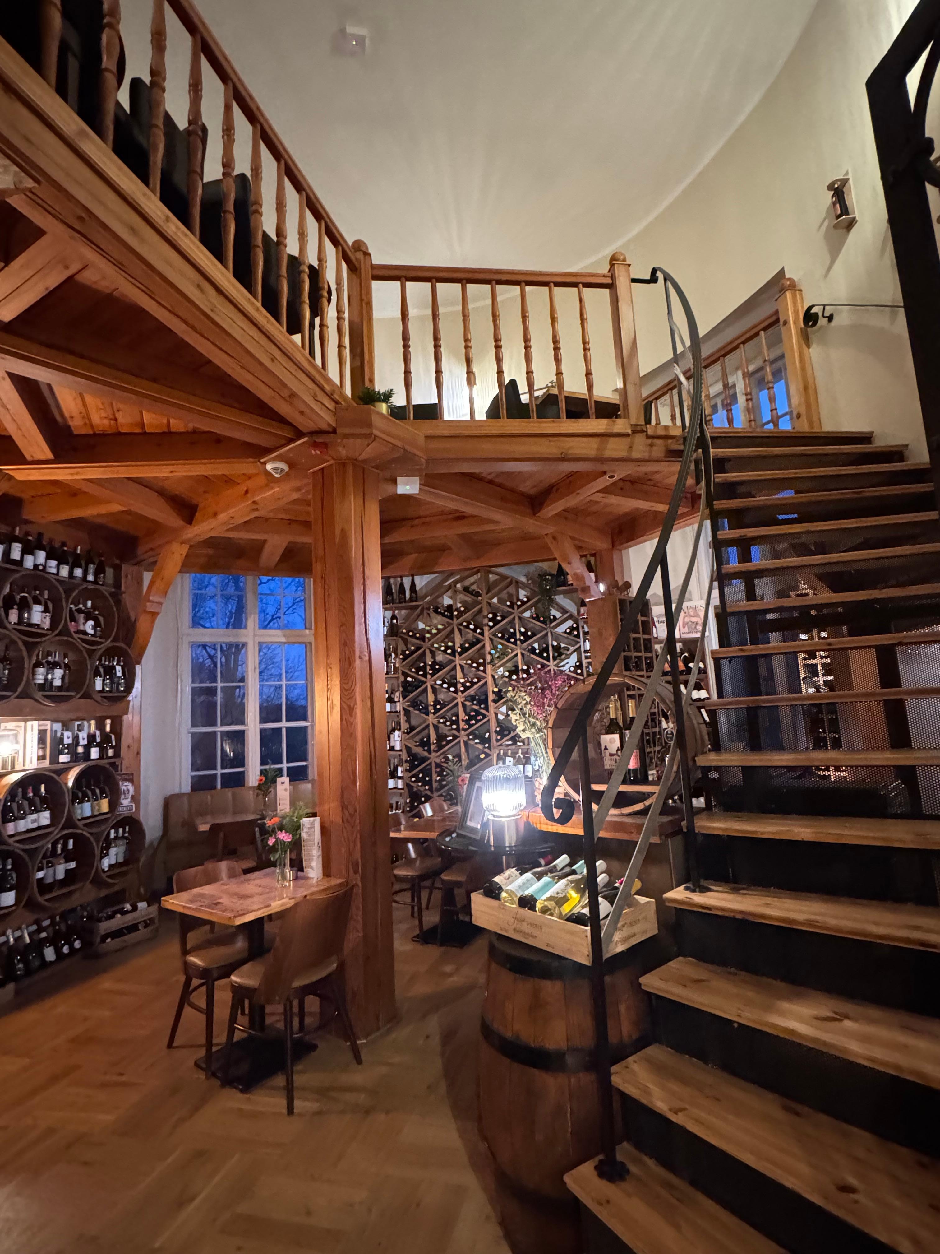 Wine cellar at Restarancja Biblioteka at Ksiaz Castle. 