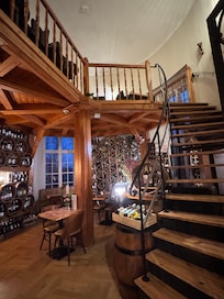 Wine cellar at Restarancja Biblioteka at Ksiaz Castle.