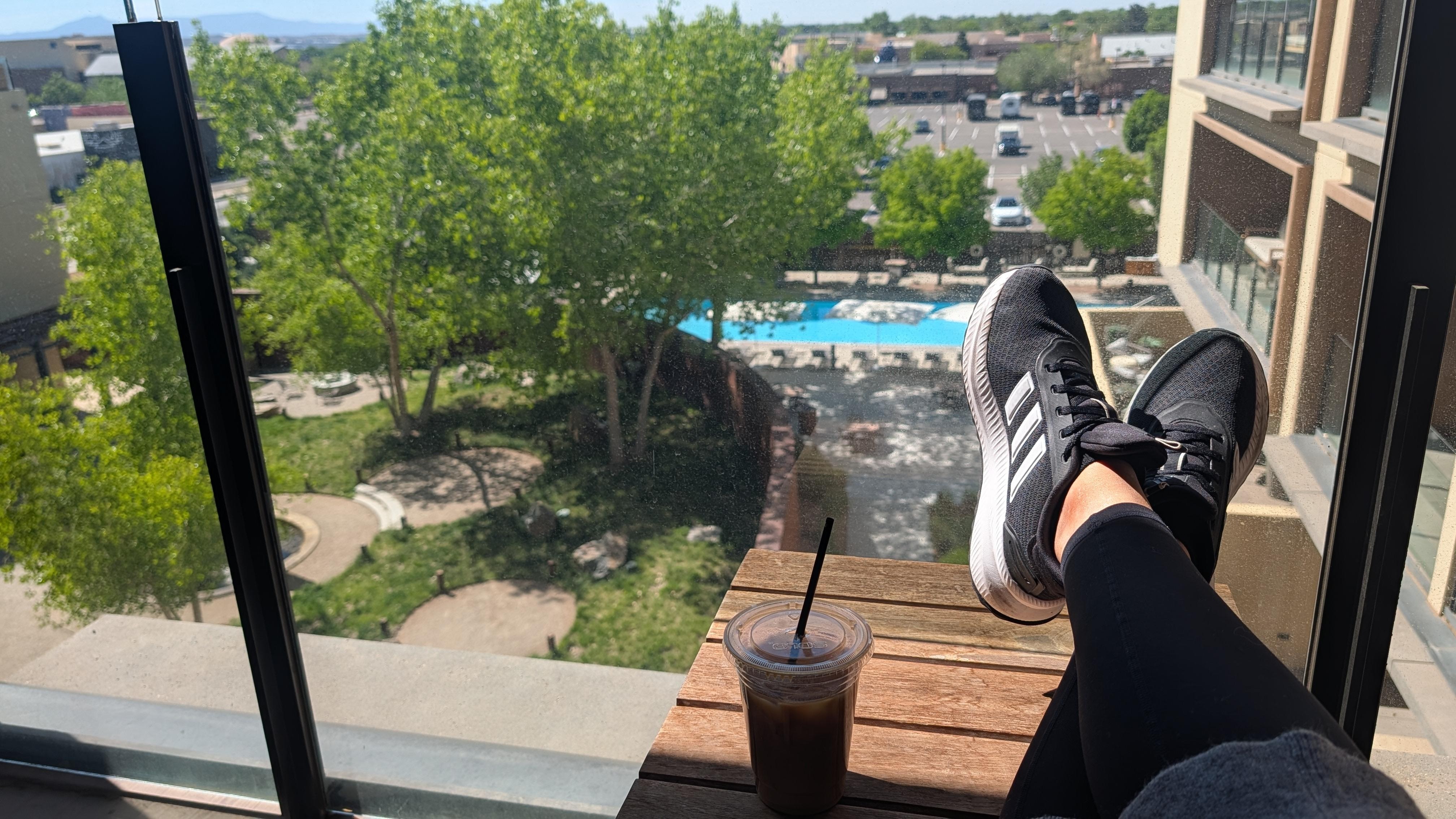 View from room overlooking the pool. 