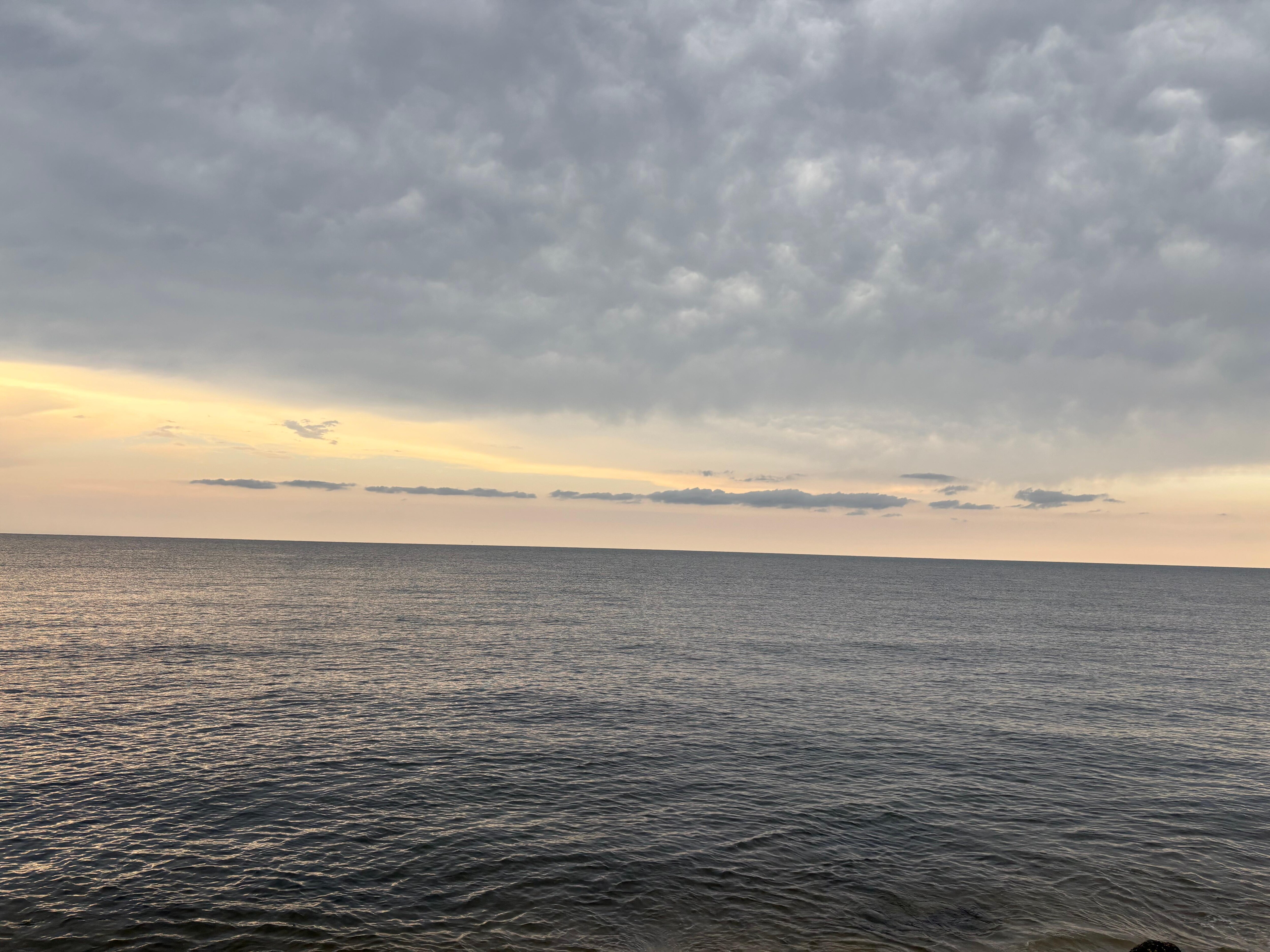 Calmness of water. 