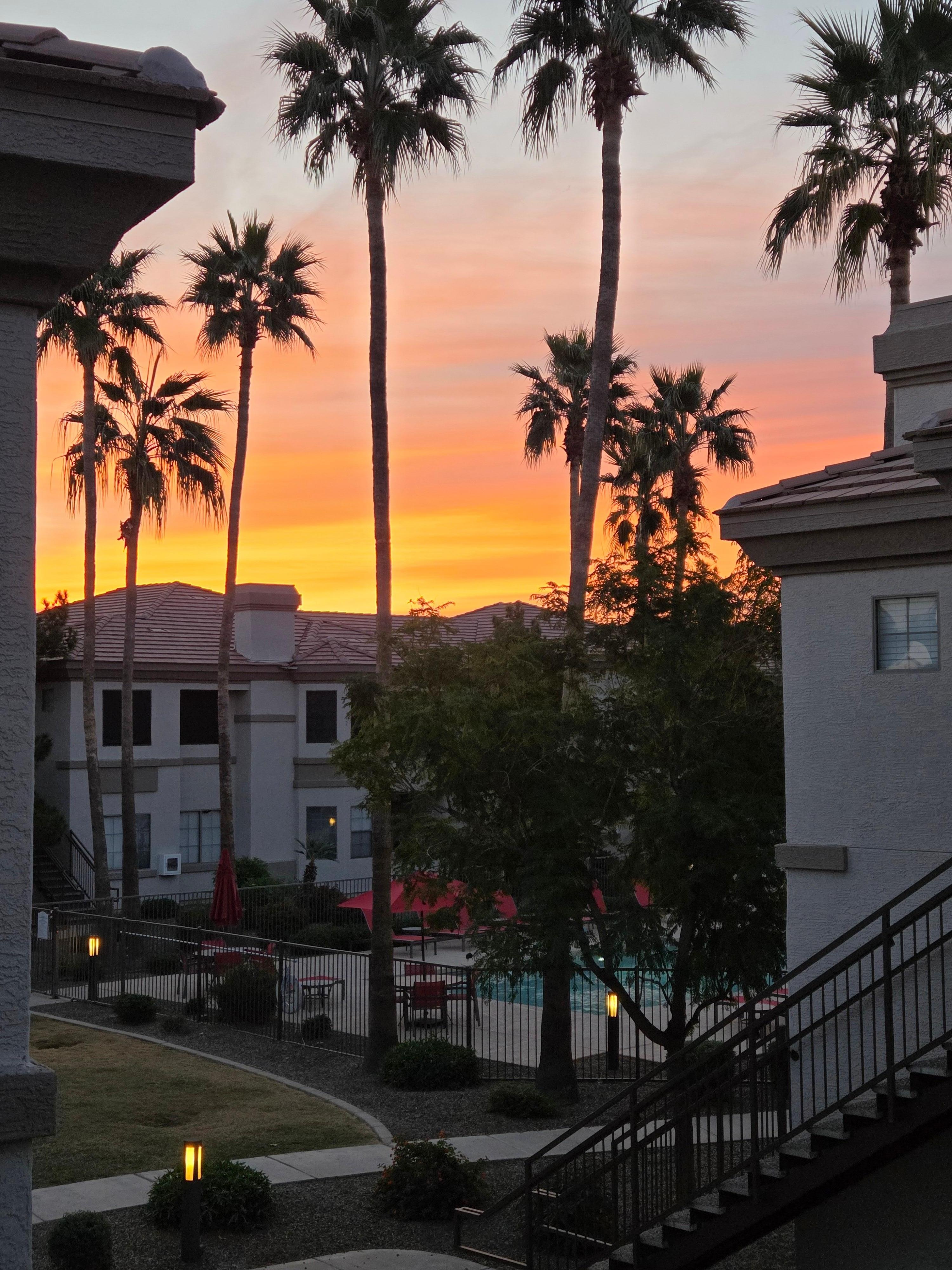 Sunrise from the balcony.