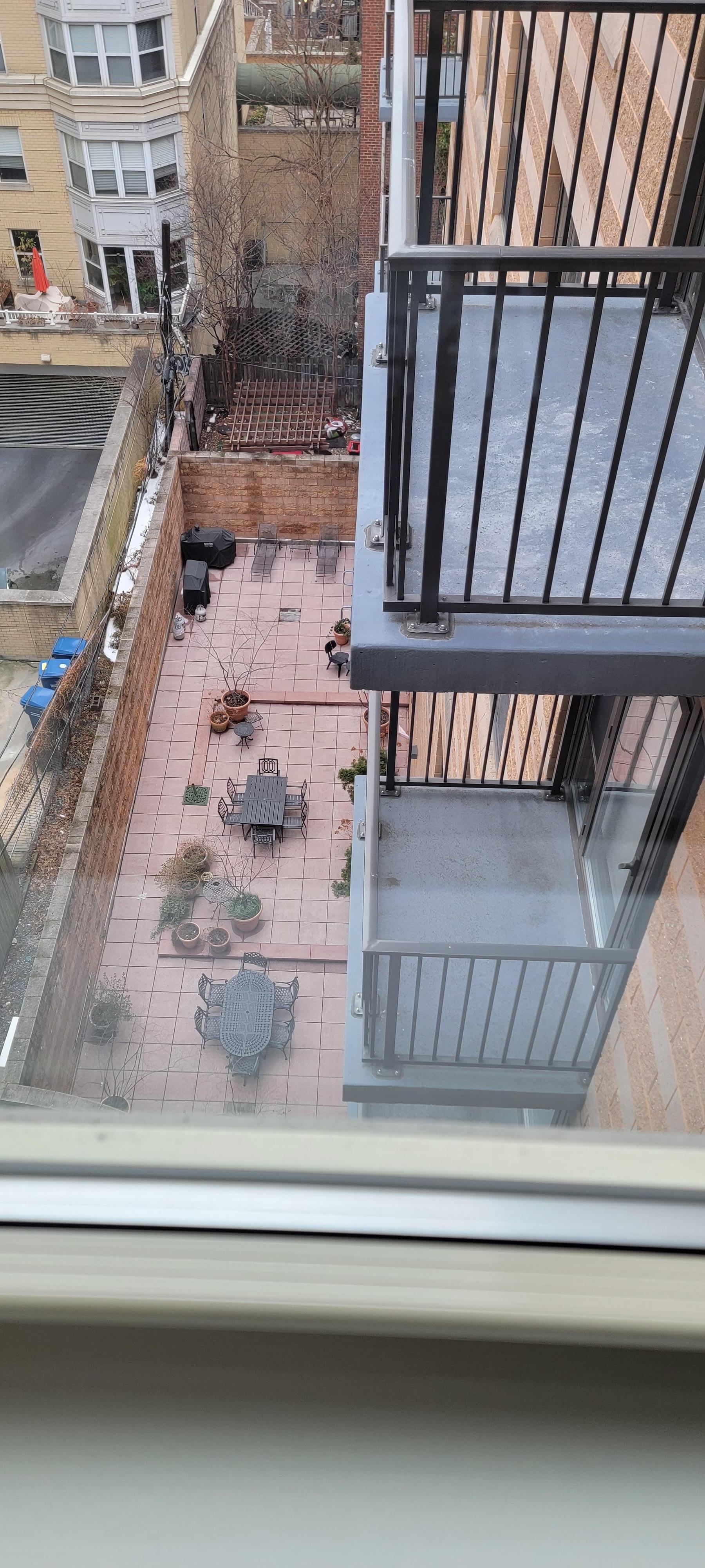 Terrace area and view from window.