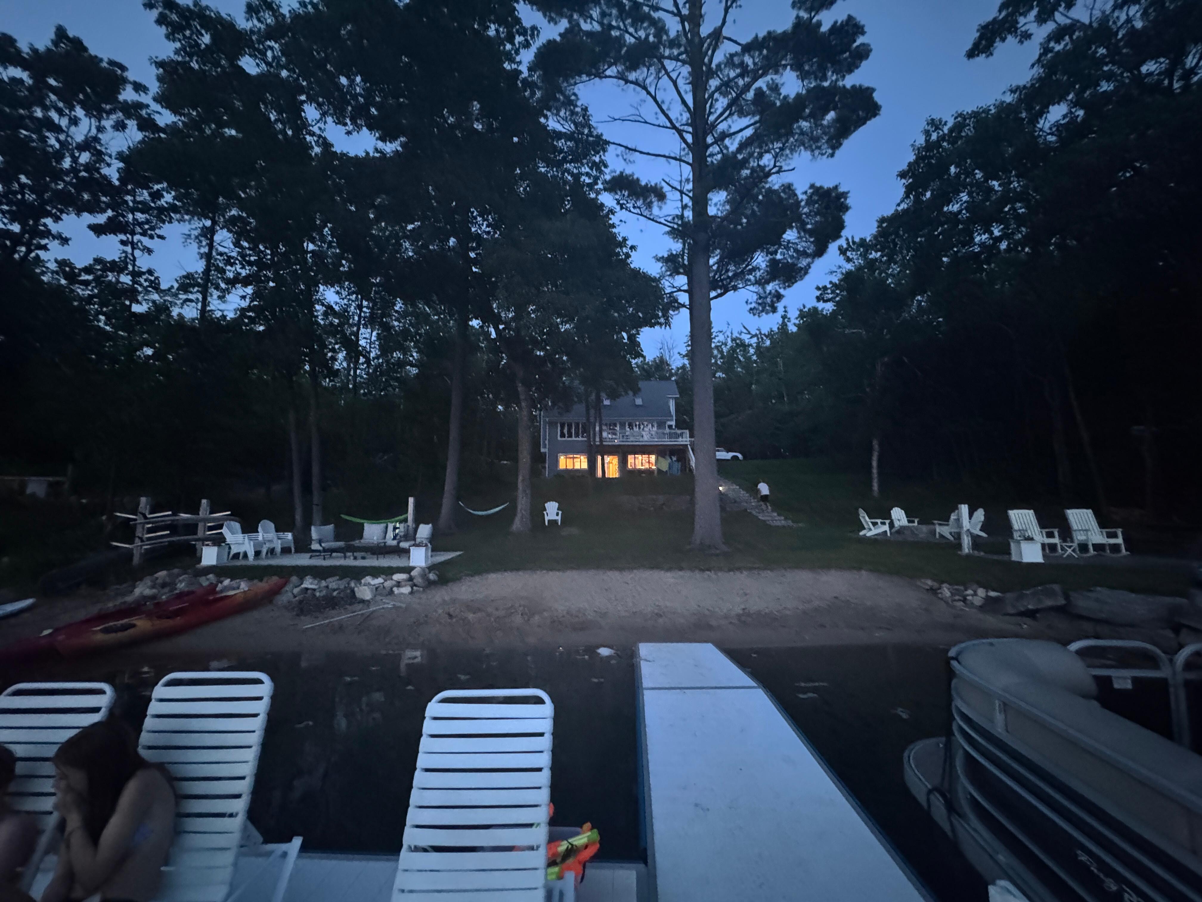 Evening view from the water as we cruised the lake.