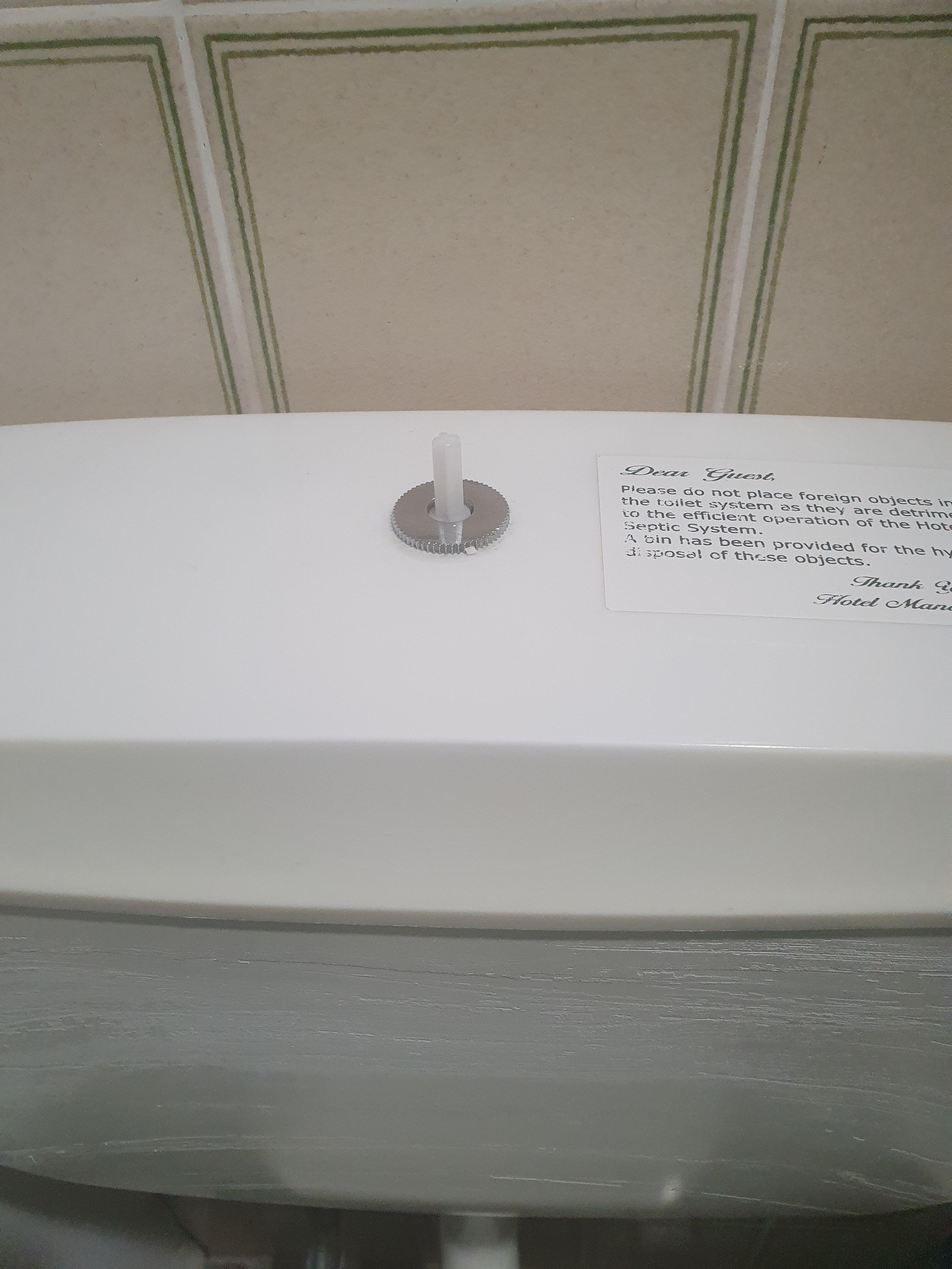 Missing flush button
