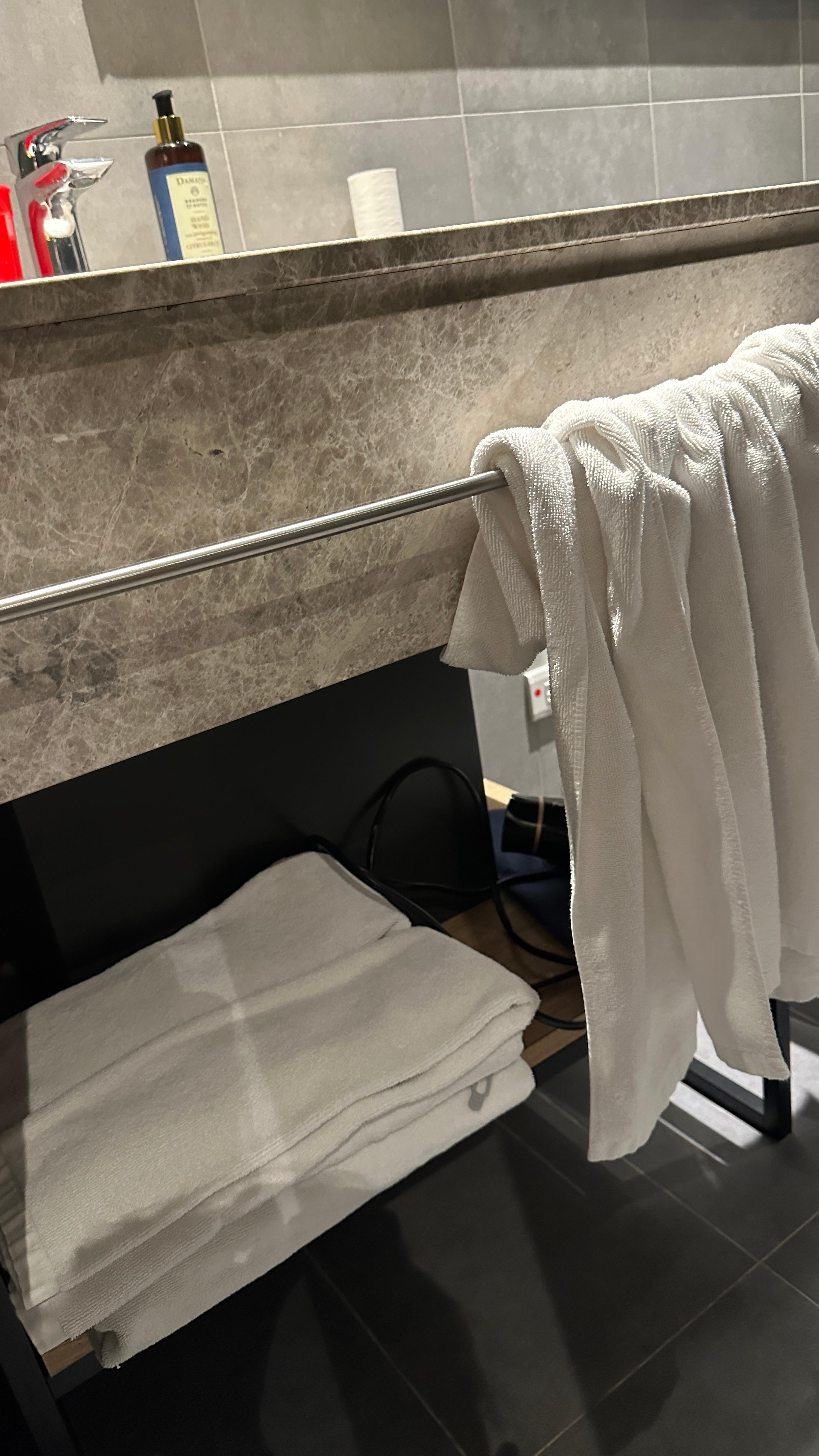 Replacement new bath towels once for four nights stay. 