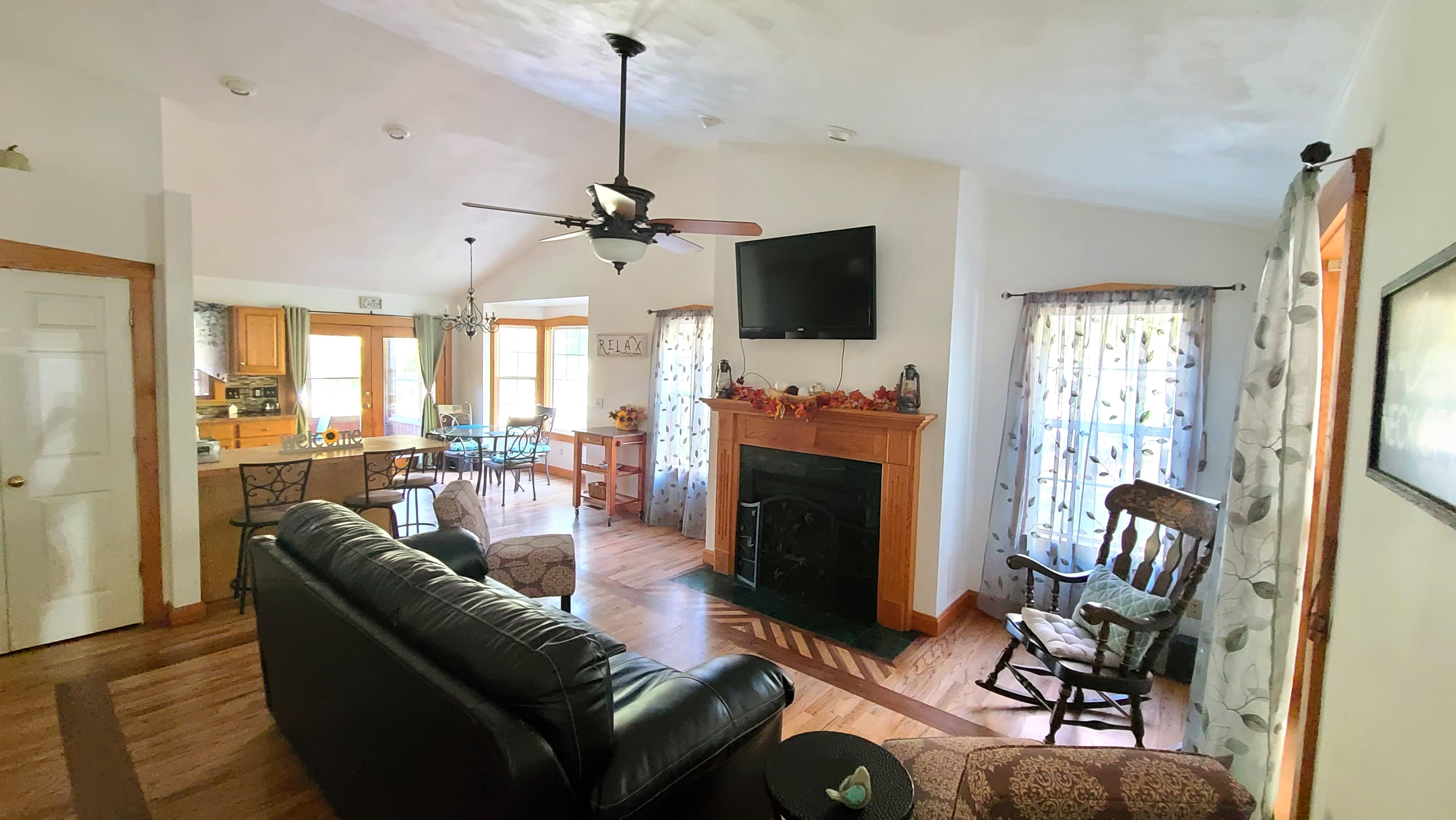 Bright & cheery open concept.