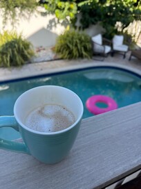 Coffee in the morning.