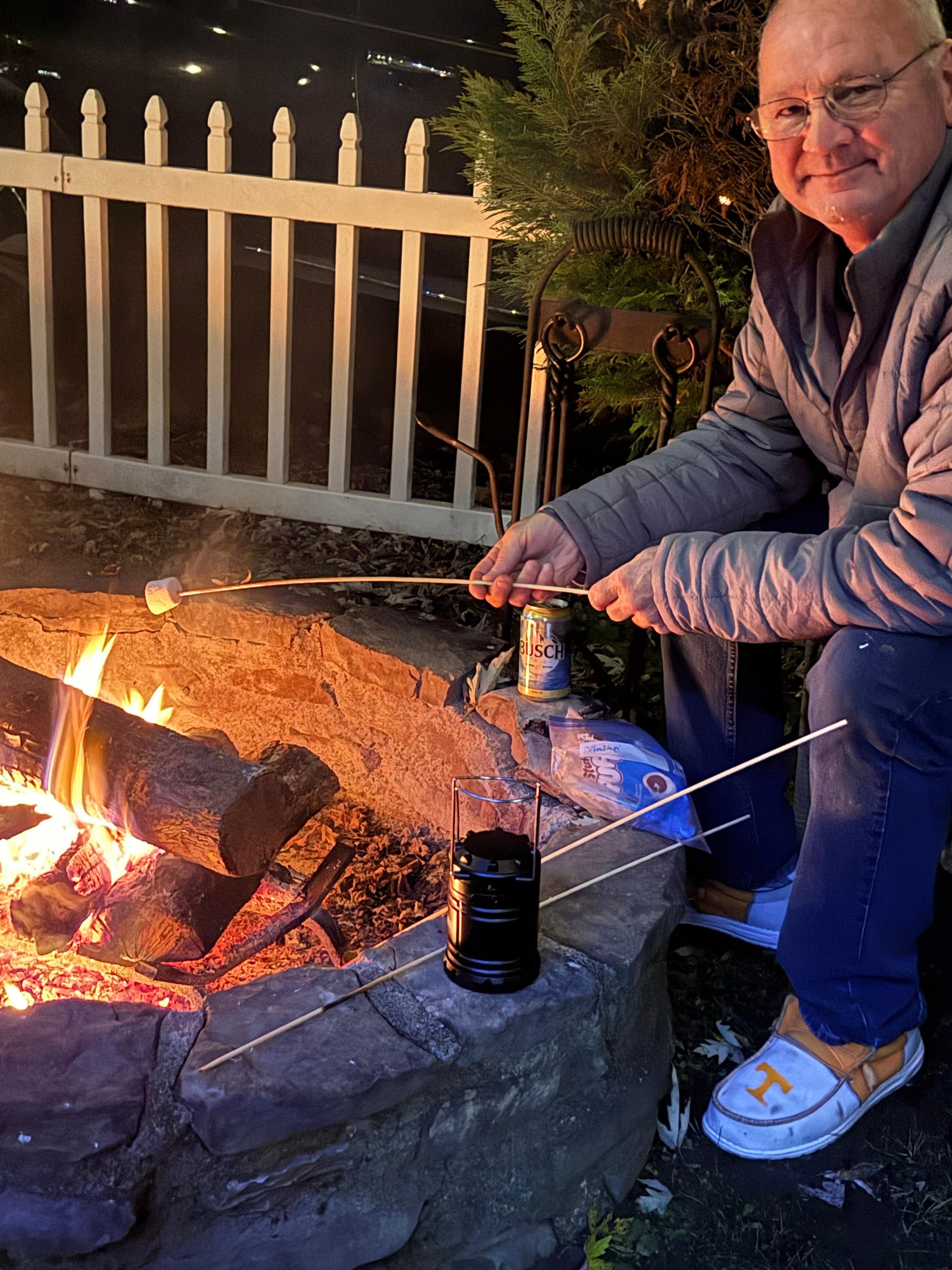 Loved to build a fire , roasted hotdogs and marshmallows!!