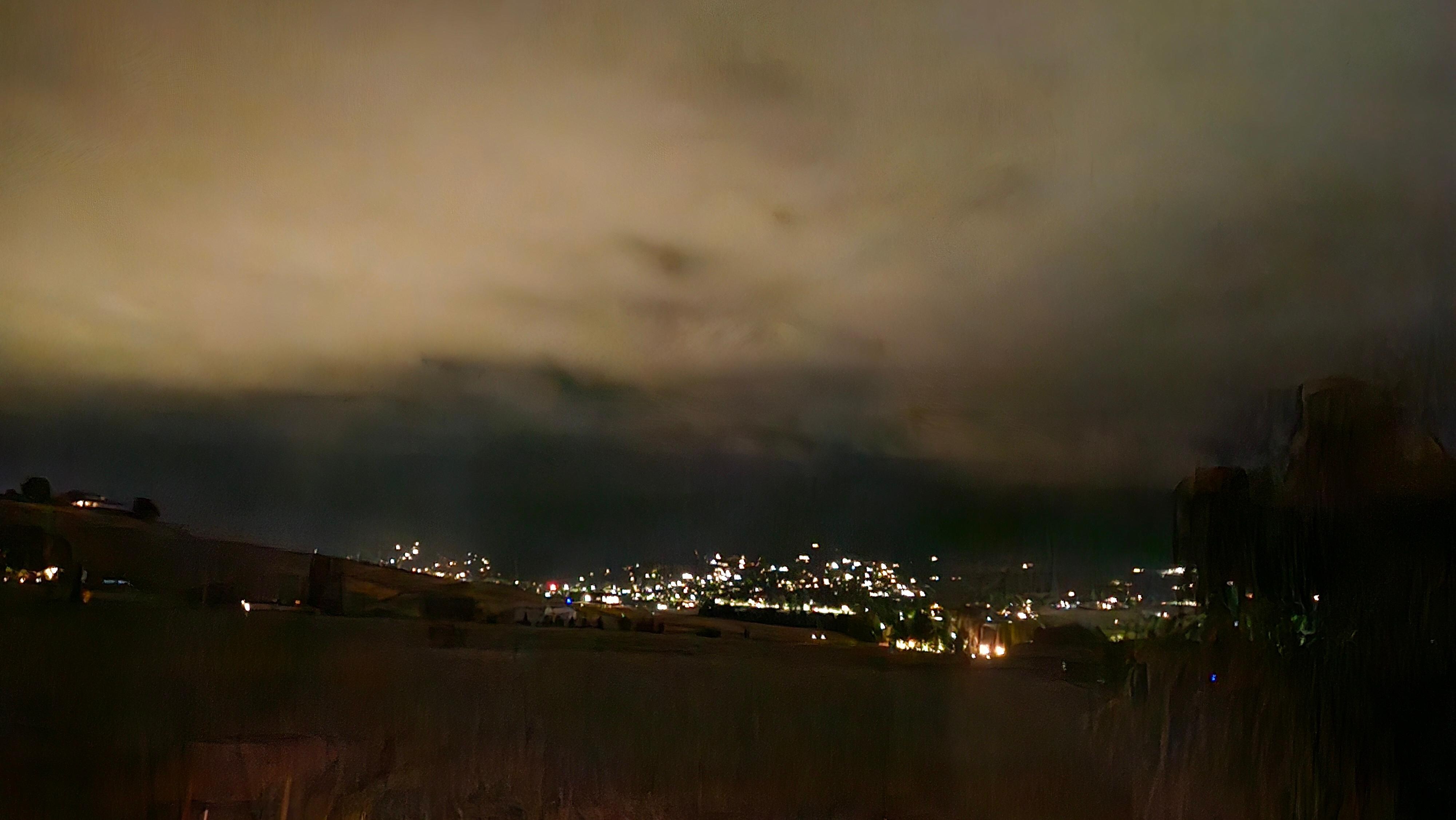 Night view of the hills above Ashland