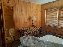 Bedroom with no closet