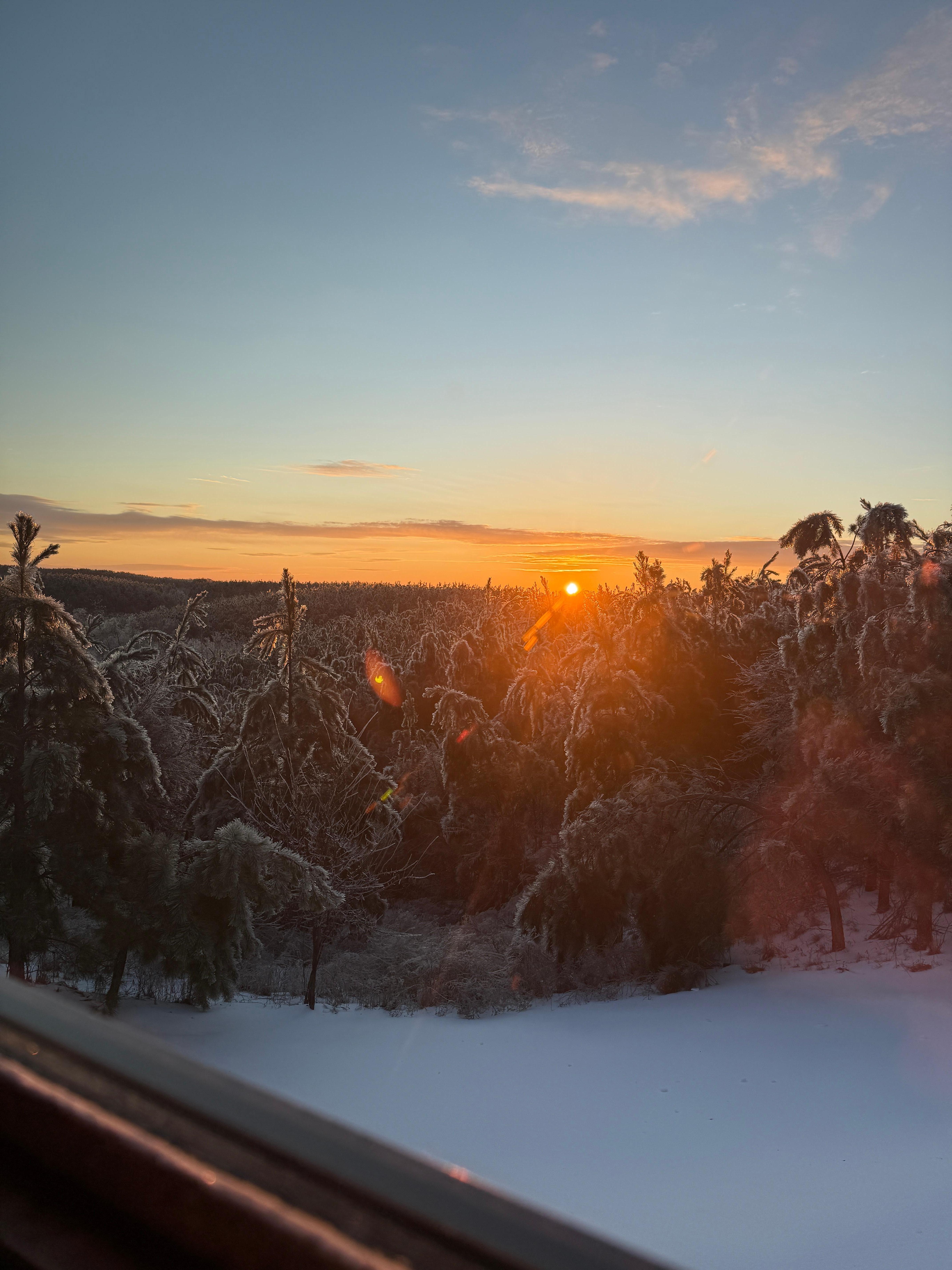  Sunrise with beautiful views from Living room window. 