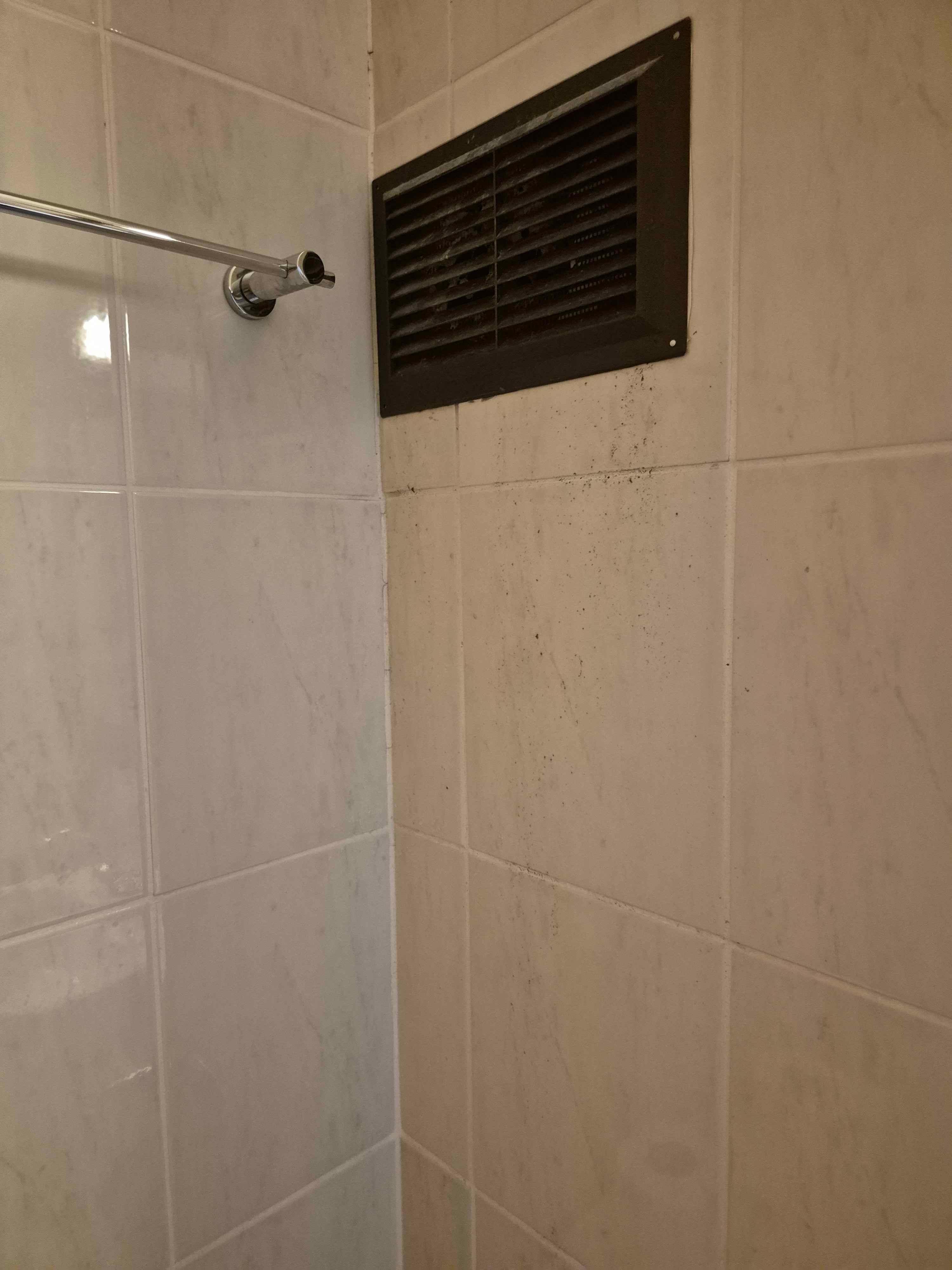 Molding on bathroom wall