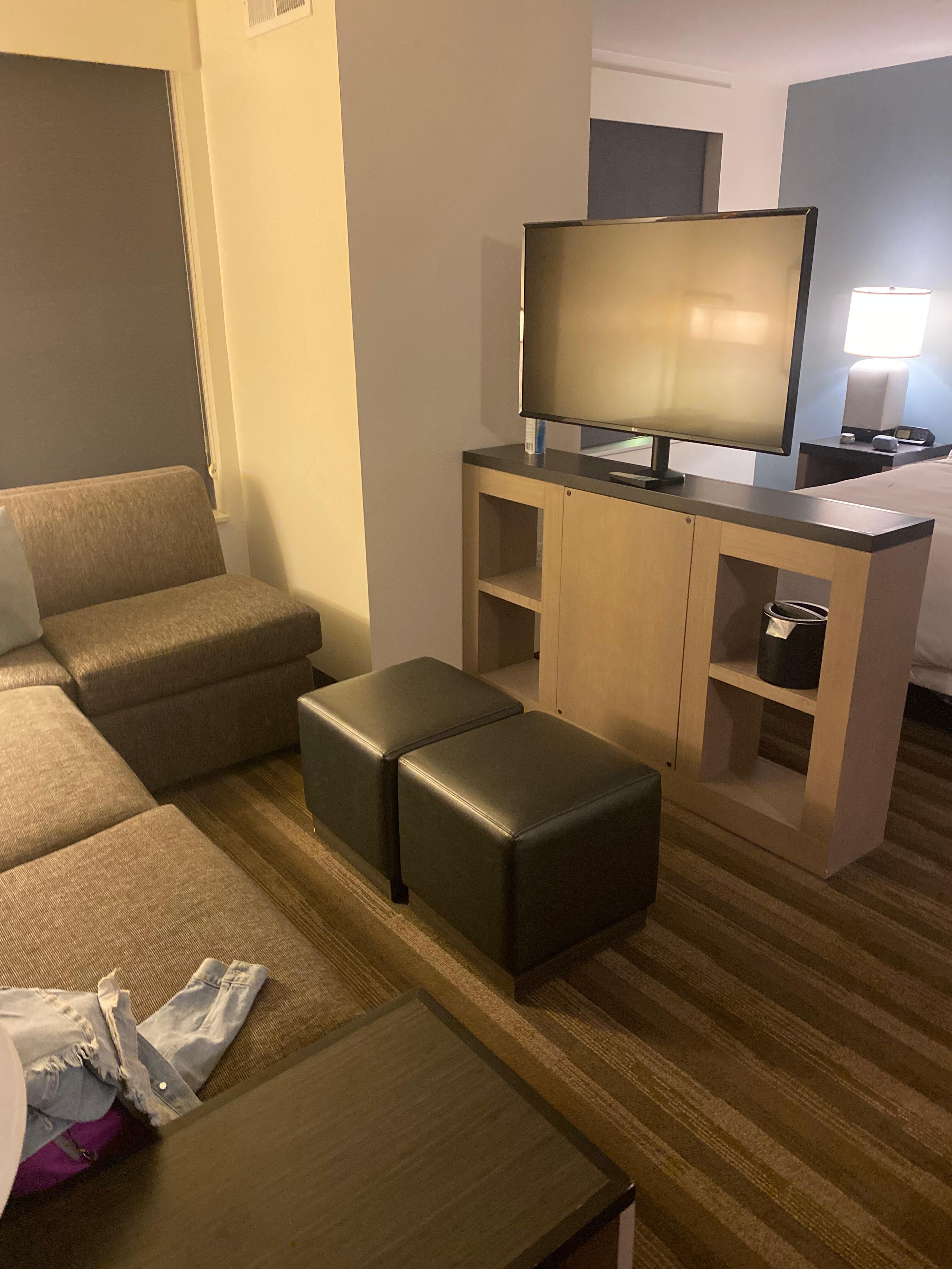 King bed room with sleeper sofa