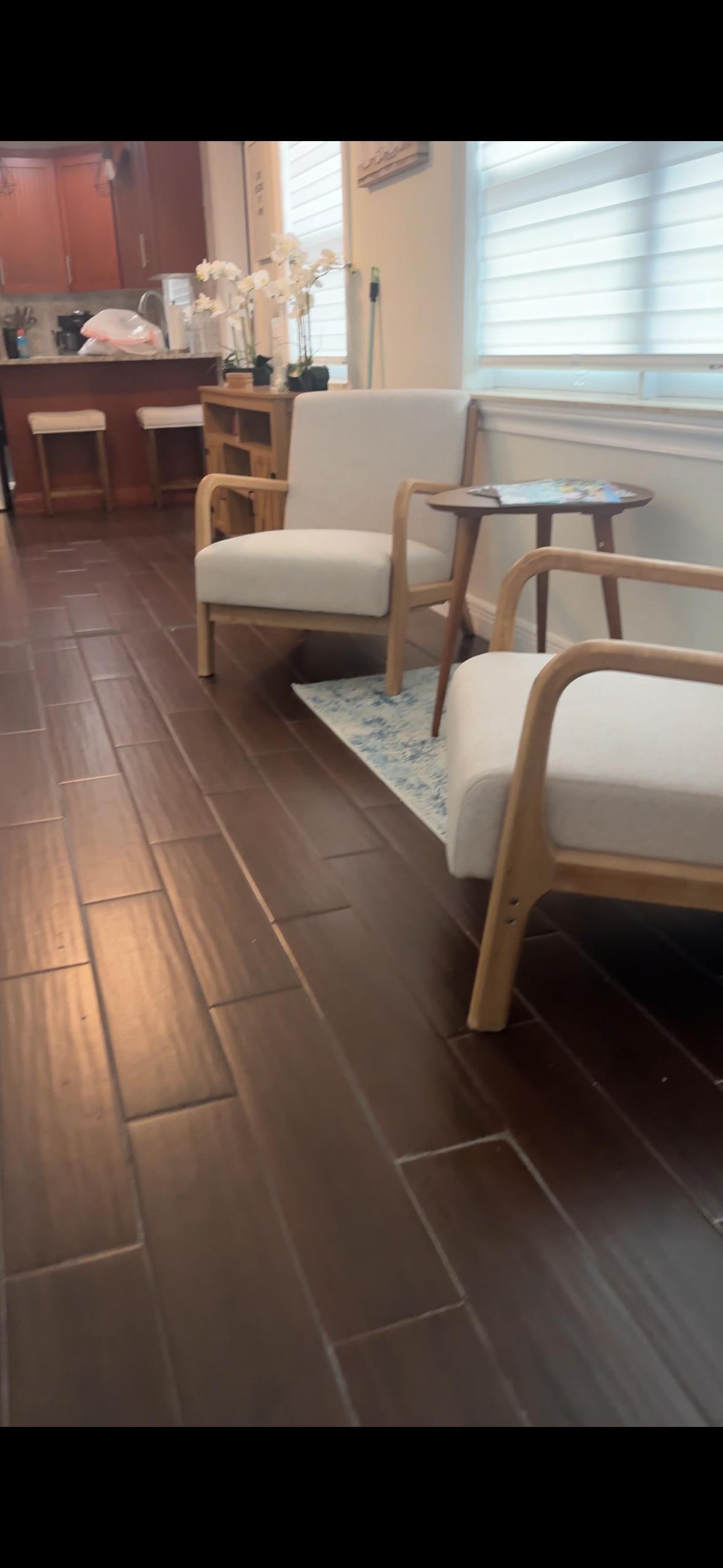 Hallway between kitchen and big TV room