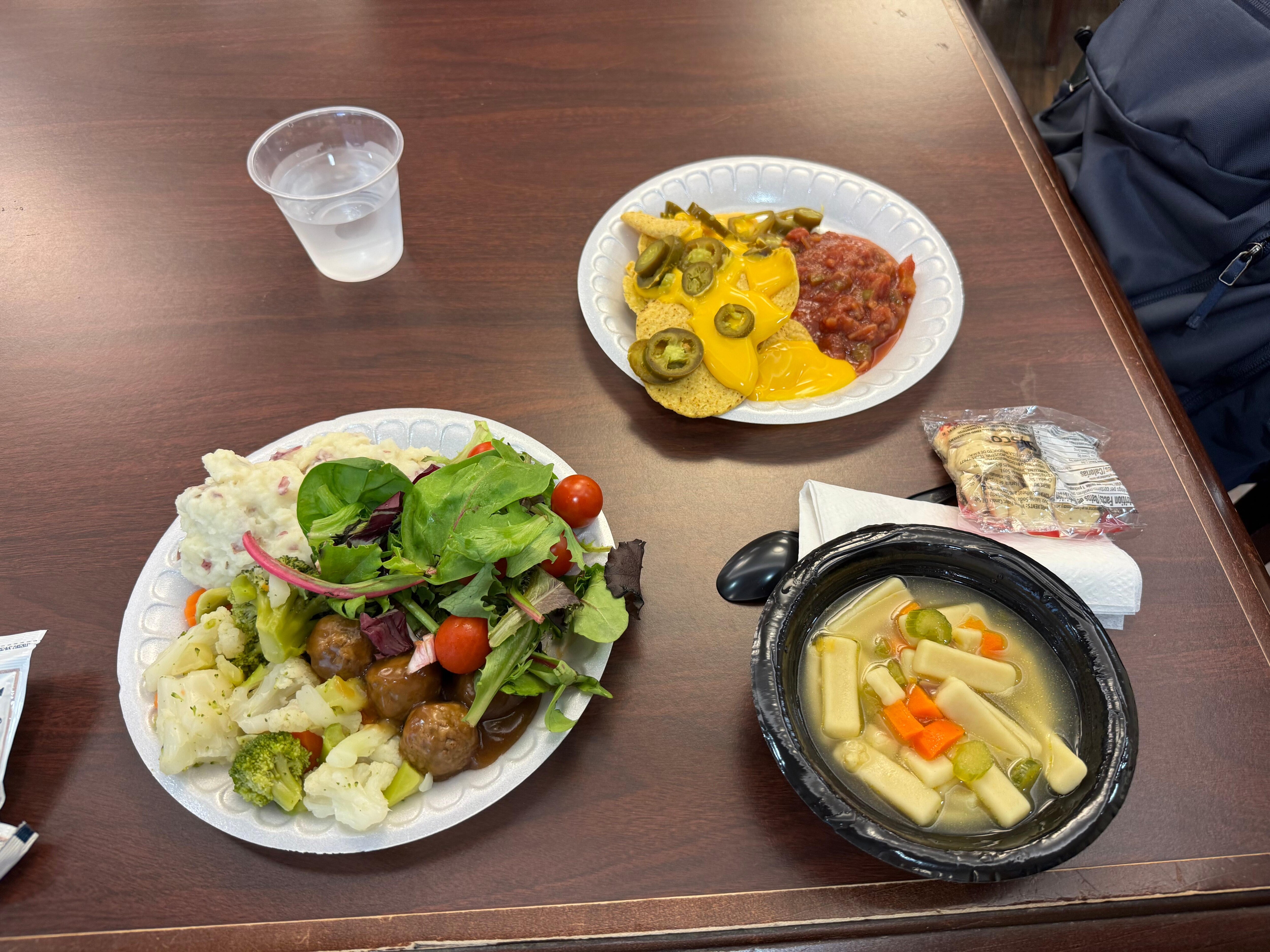 Free happy hour buffet. It was good!