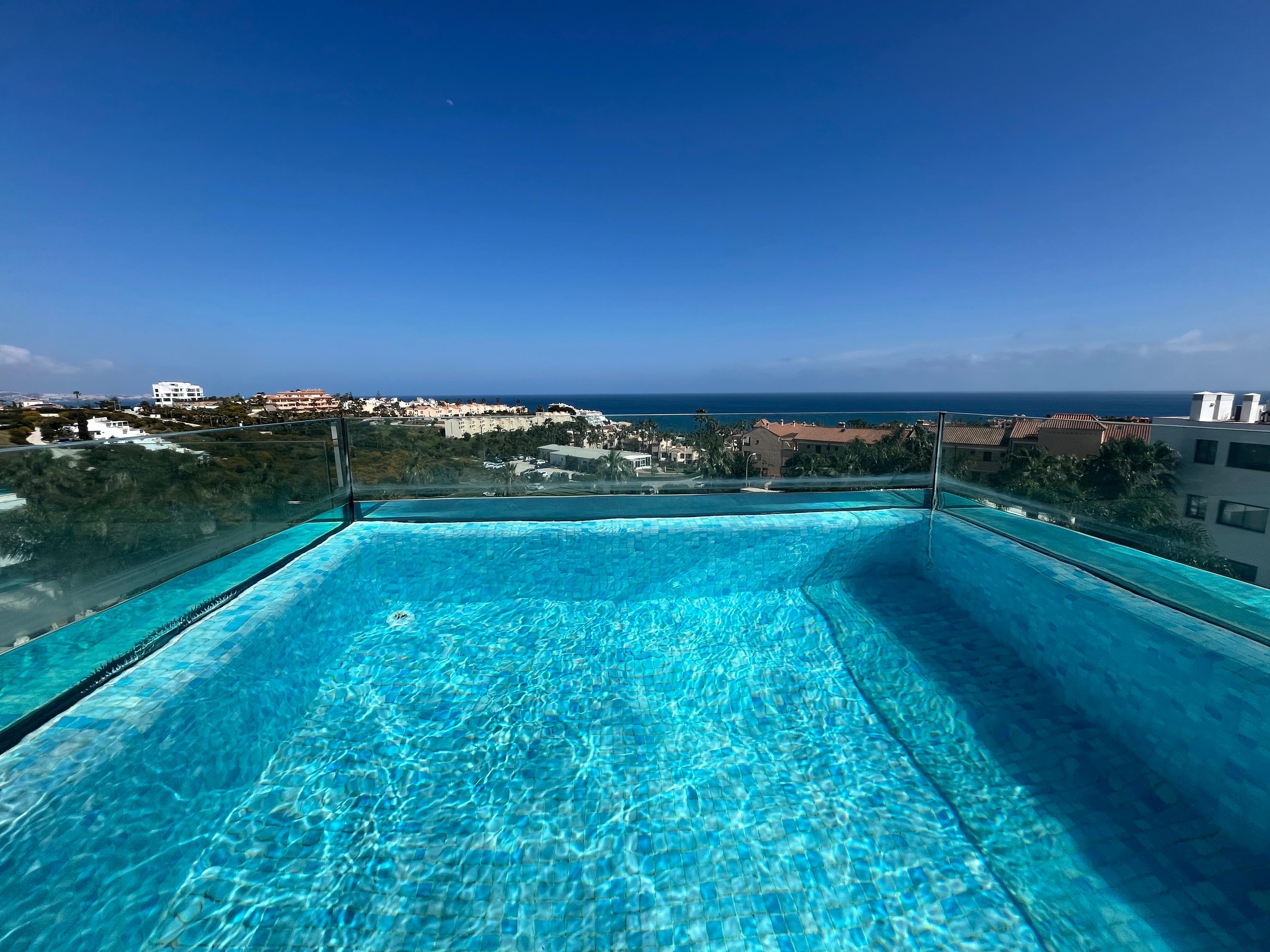 View from unit C24 at 2nd floor. Pool is not heated, so stay here from April at the earliest.