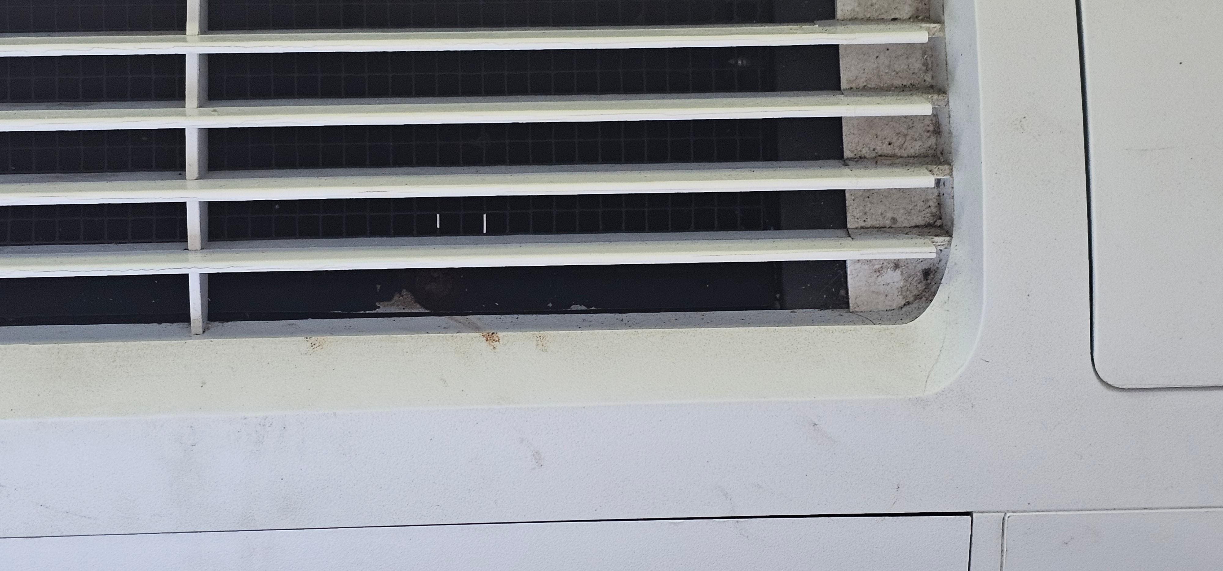 Look like blood on the air conditioner