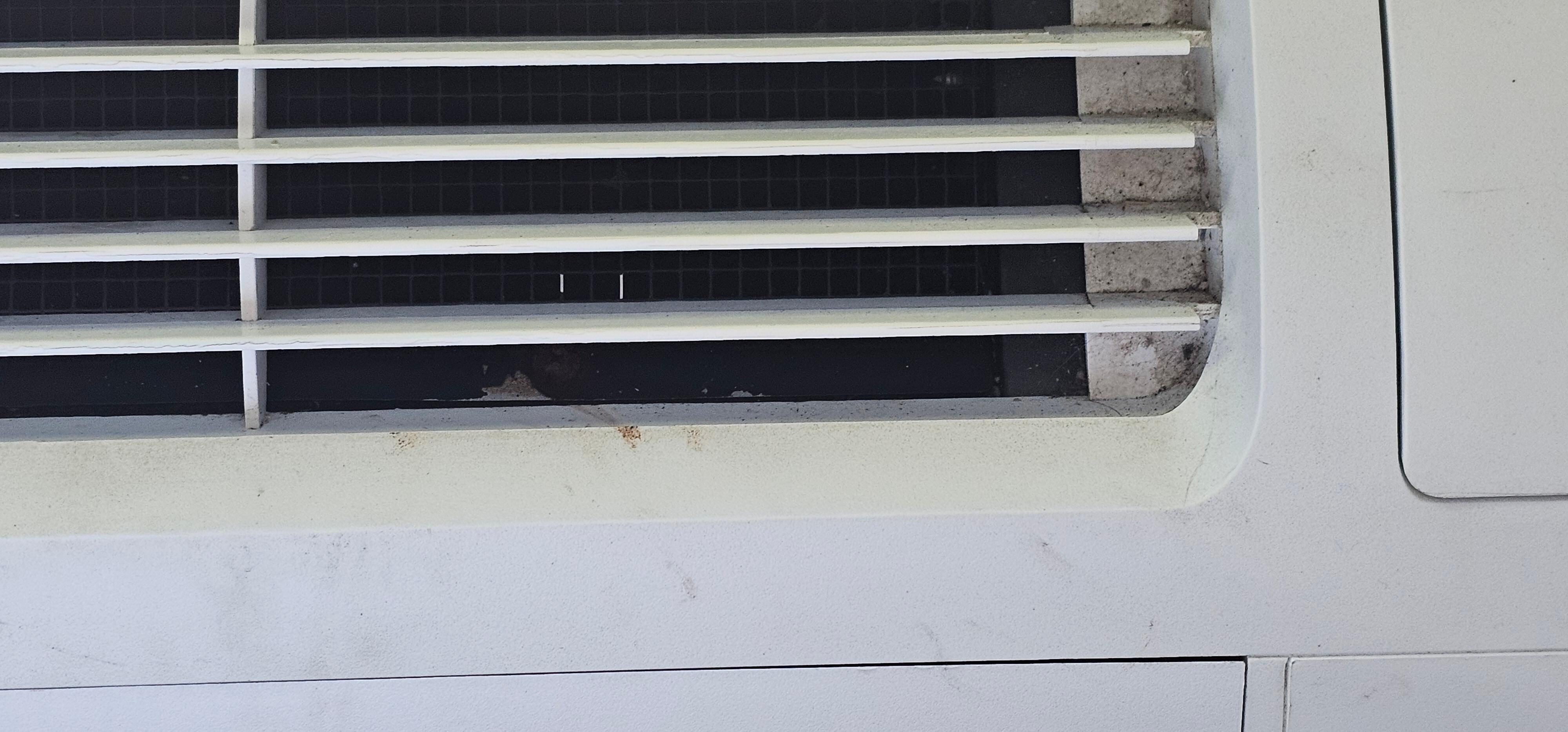 Look like blood on the air conditioner