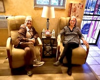 Cozy chairs that lounge - so comfy and relaxing.