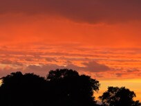 Der Sonnenuntergang ist wunderschön