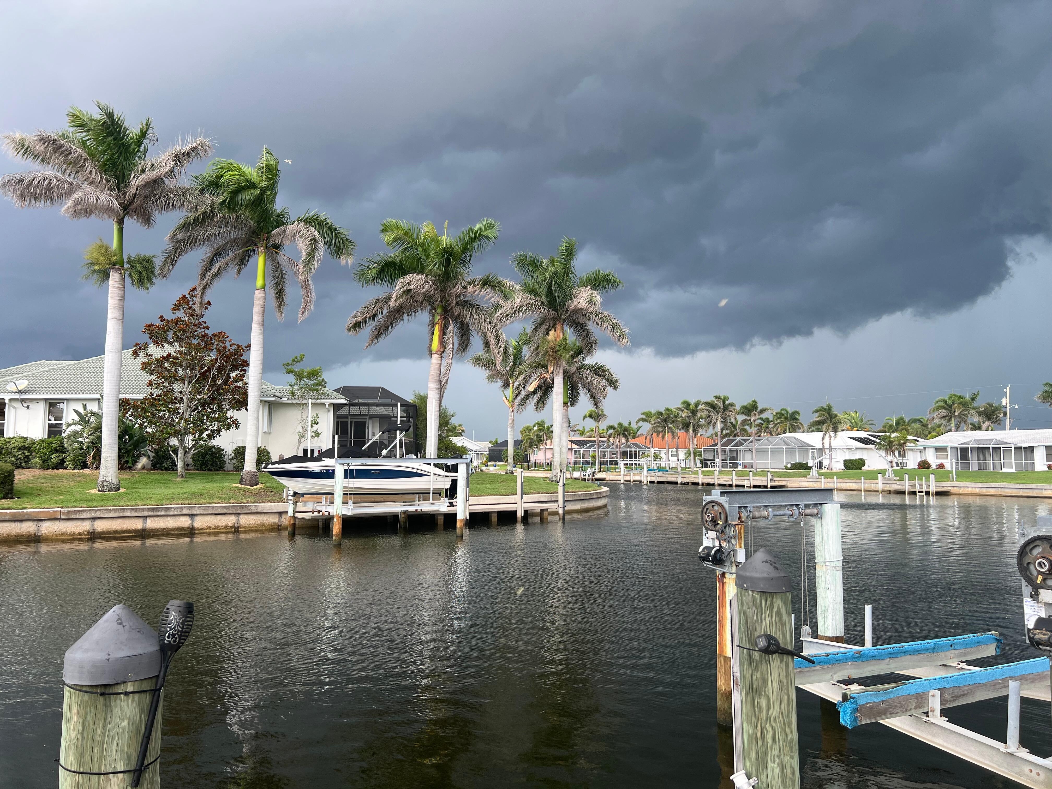 Canal view behind house 