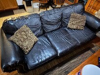 Seriously just get a new couch for people that stay there.