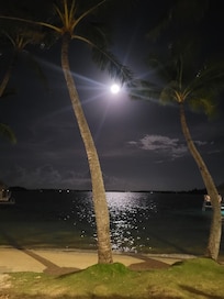 Moon over Maitai Hotel Beach