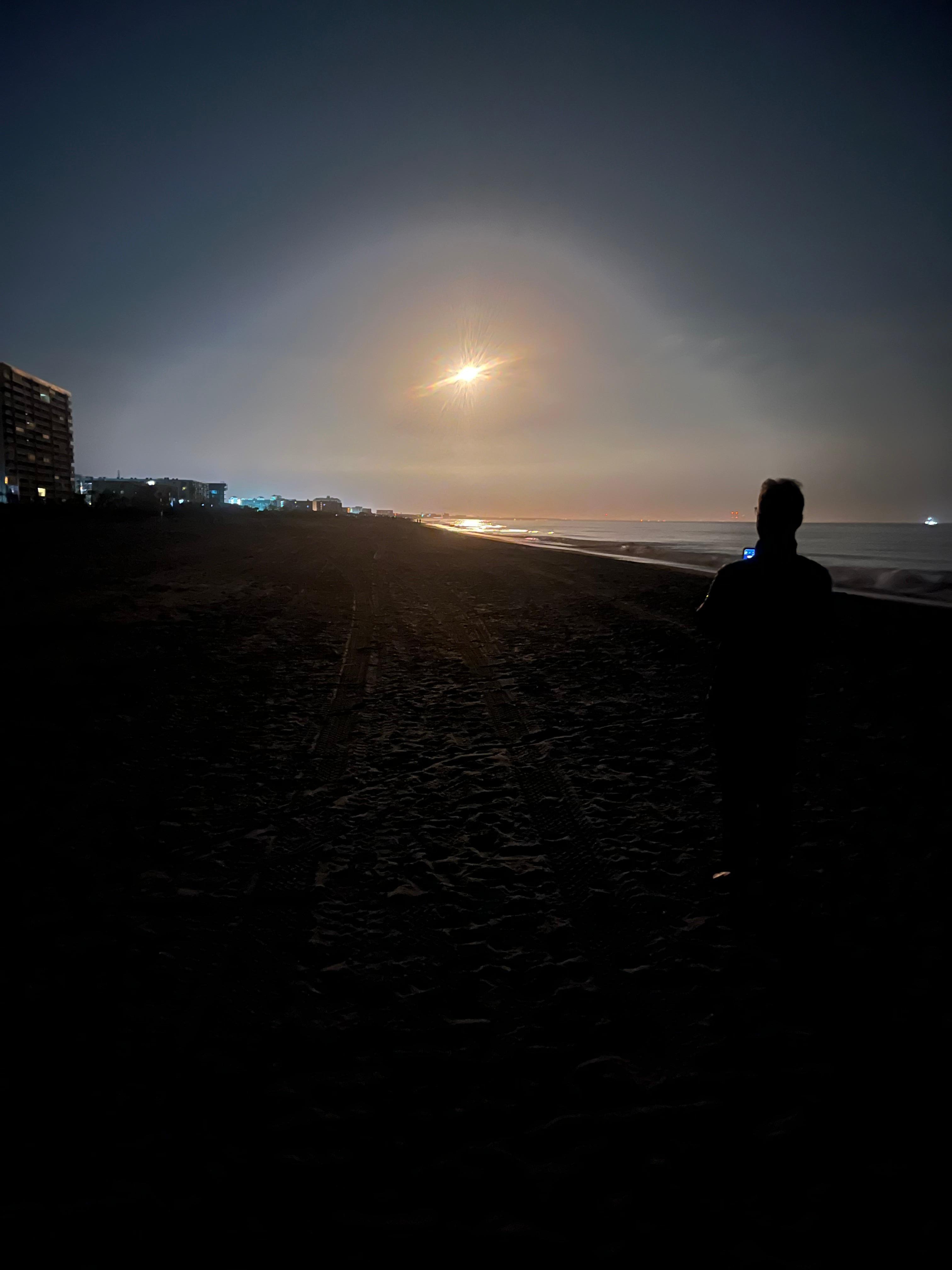 It was fun to watch a launch from the space station from the beach. 